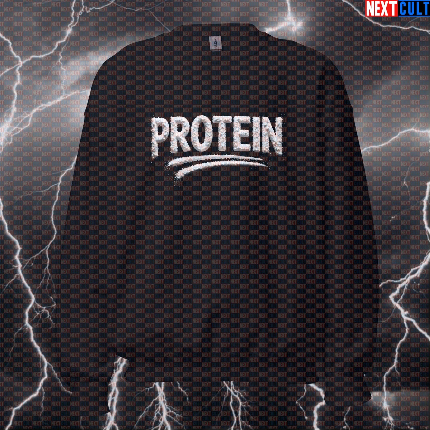 Funny Protein Sniffing Gym Sweatshirt | Hilarious Workout Sweater For Lifters | Gym Meme Pump Cover Bodybuilding Fitness Gym Pump Cover Workout Next Cult Brand