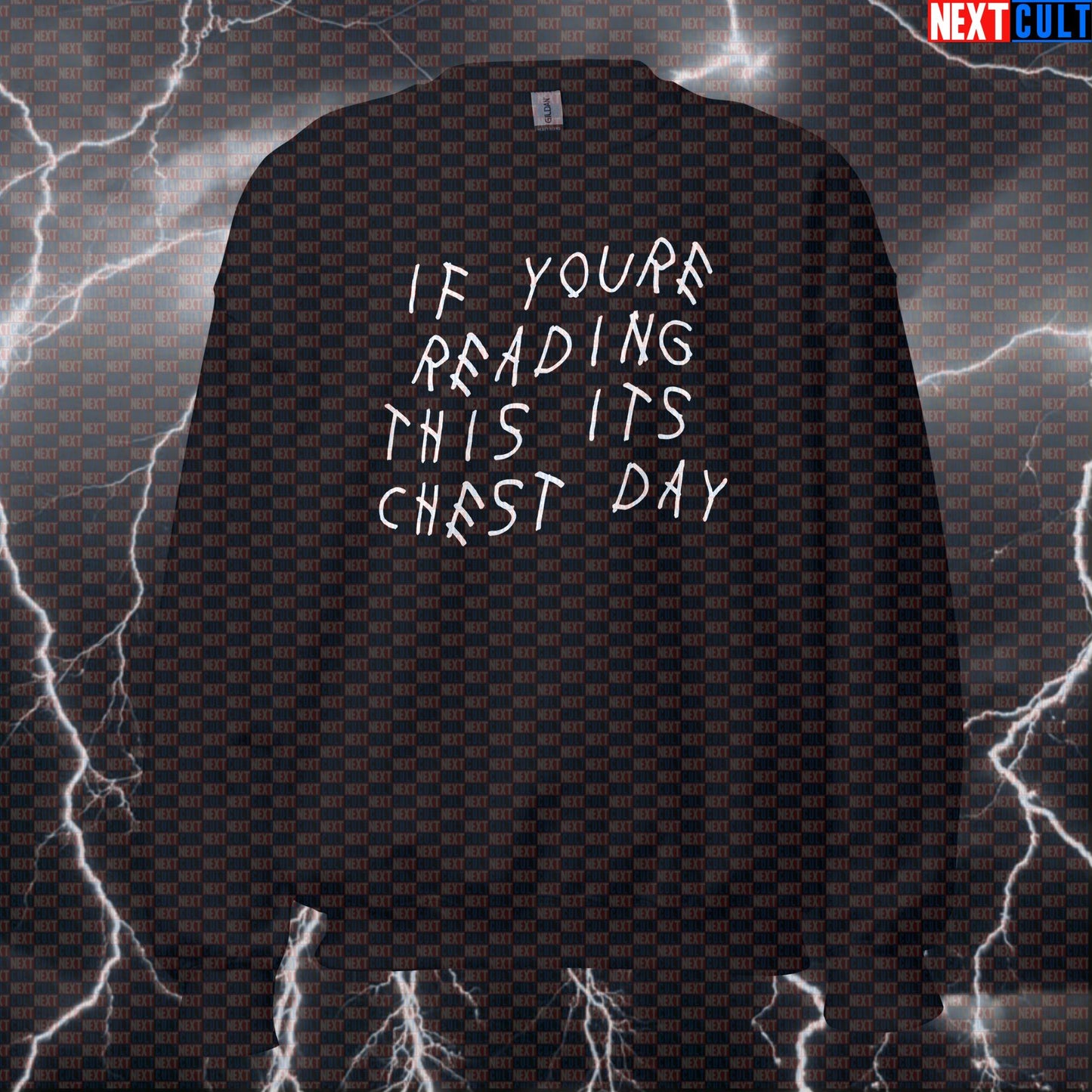 If You're Reading This Its Chest Day Drake Parody Sweatshirt | Funny Gym Workout Pullover Sweatshirts Bodybuilding Drake Fitness Gym Hip Hop Powerlifting Pump Cover Workout Next Cult Brand