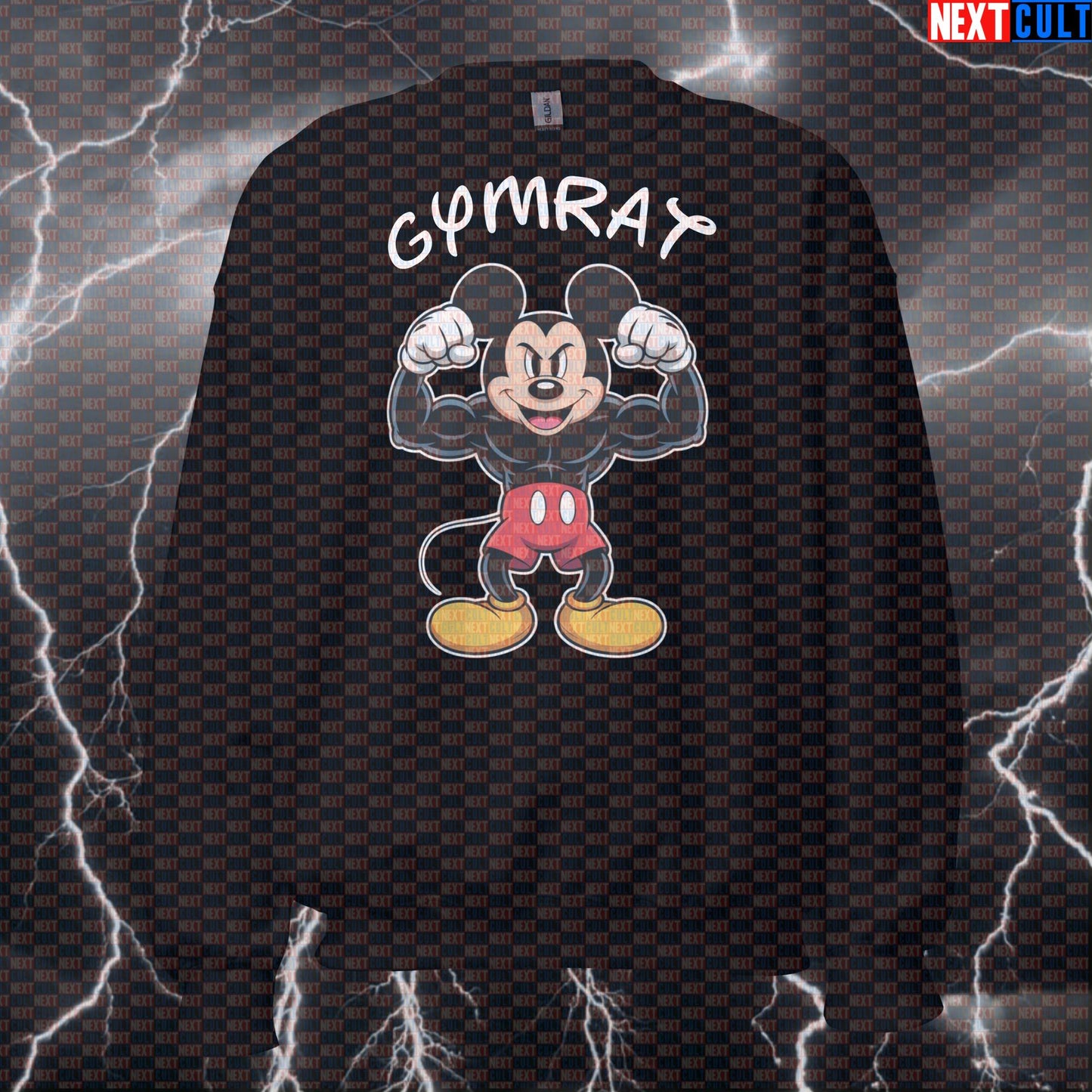 Funny Gym Rats Sweatshirt | Mickey Themed Workout Sweater For Lifters | Gym Bro Pump Cover Crewneck Bodybuilding Fitness Gym Gymrat Pump Cover TV Workout Next Cult Brand