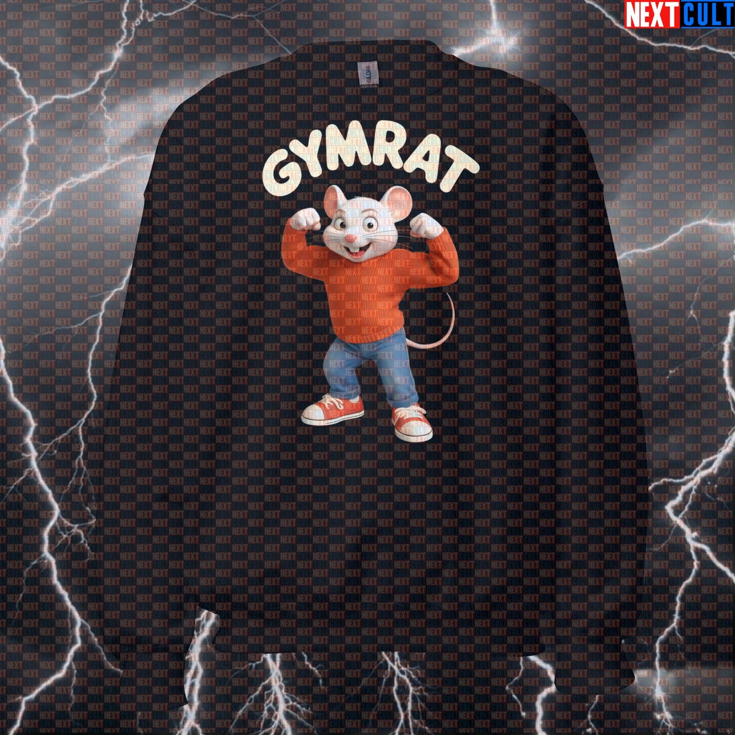 Funny Gym Rat Stuart Little Sweatshirt | Gym Rat Meme Workout Sweater | Swole Stuart Little Pullover Bodybuilding Films Fitness Gym Gymrat Pump Cover Workout Next Cult Brand