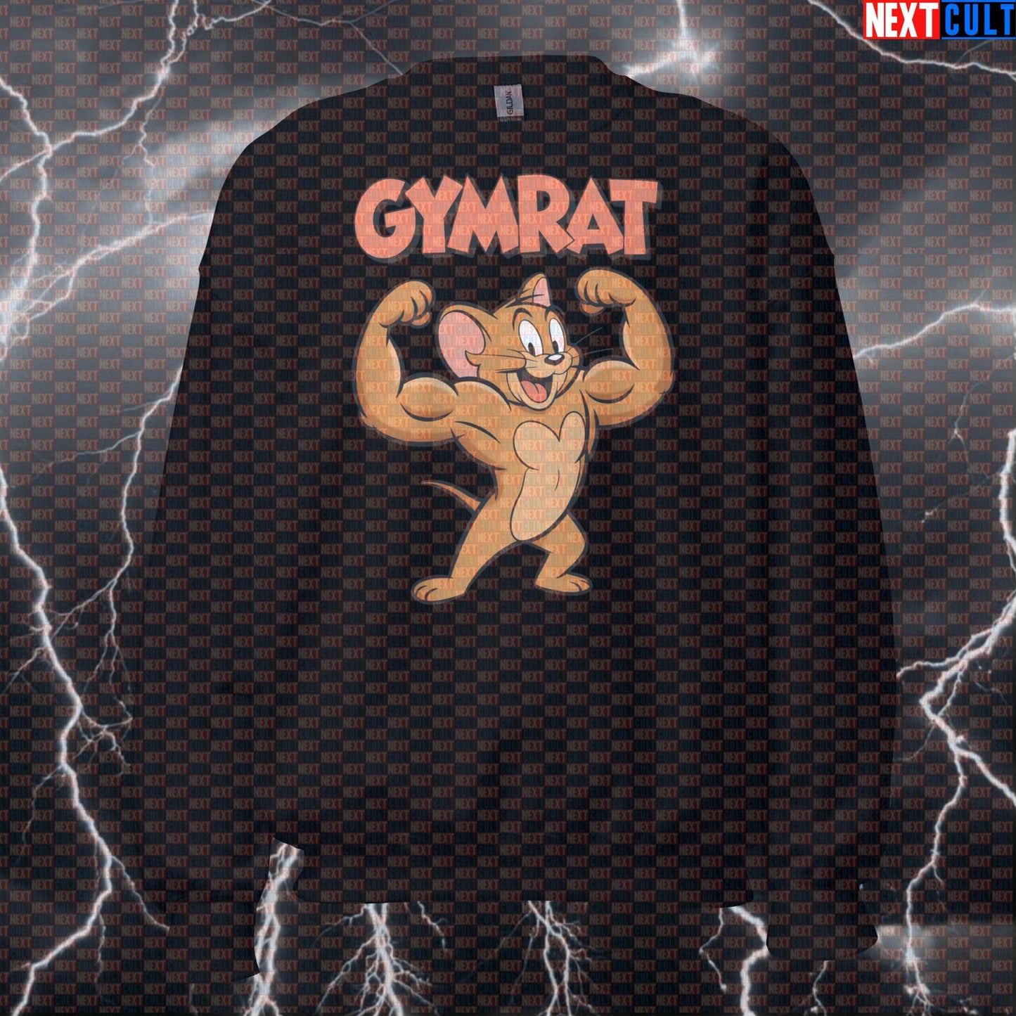 Tom and Jerry Gym Rats Sweatshirt | Funny Workout Sweater For Lifters | Cartoon Meme Pullover Crewneck Bodybuilding Fitness Gym Gymrat Pump Cover TV Workout Next Cult Brand