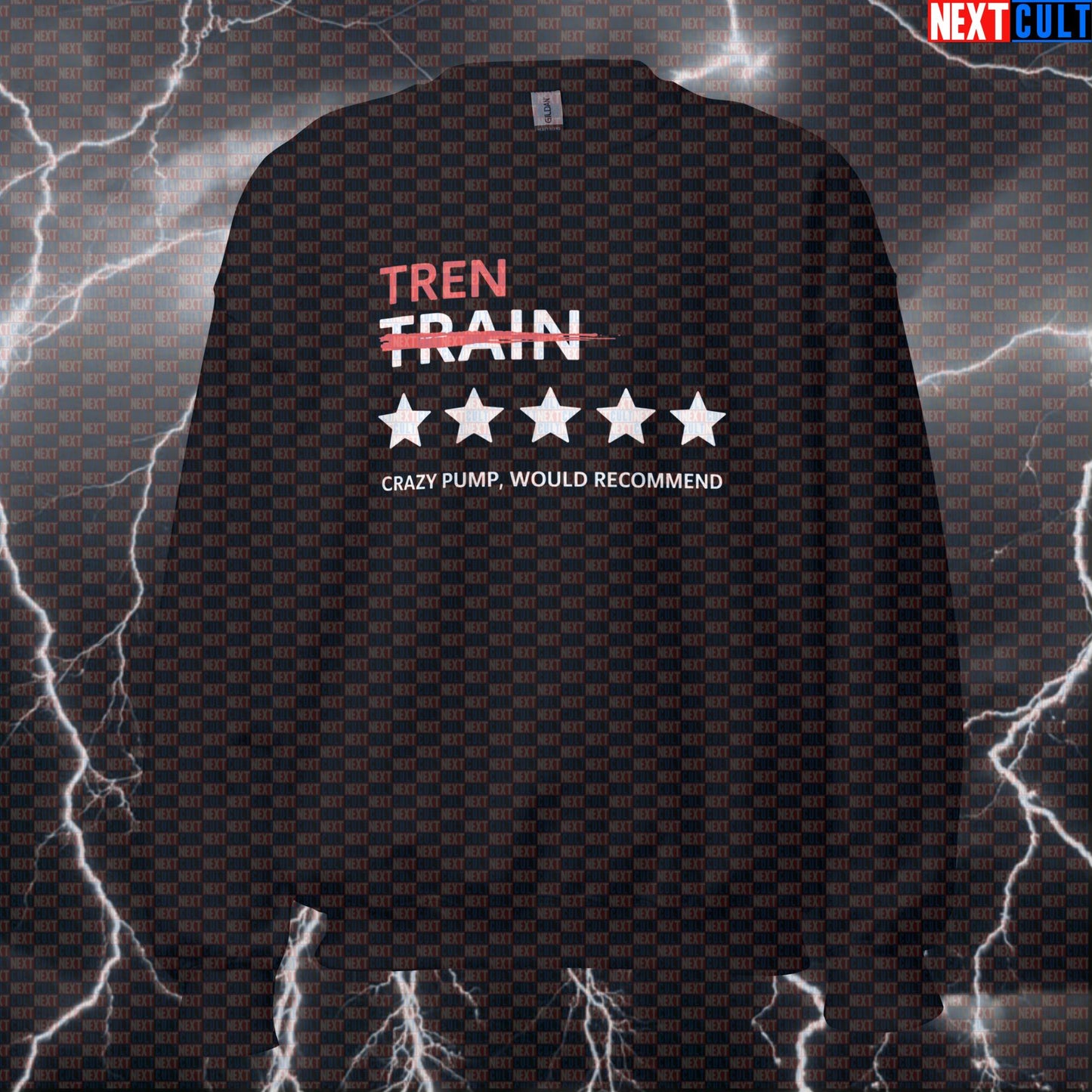 Funny Not Natty Gym Sweatshirt | Tren Review Meme Workout Sweater | Bodybuilding Meme Pullover Bodybuilding Fitness Gym Pump Cover Steroids Workout Next Cult Brand