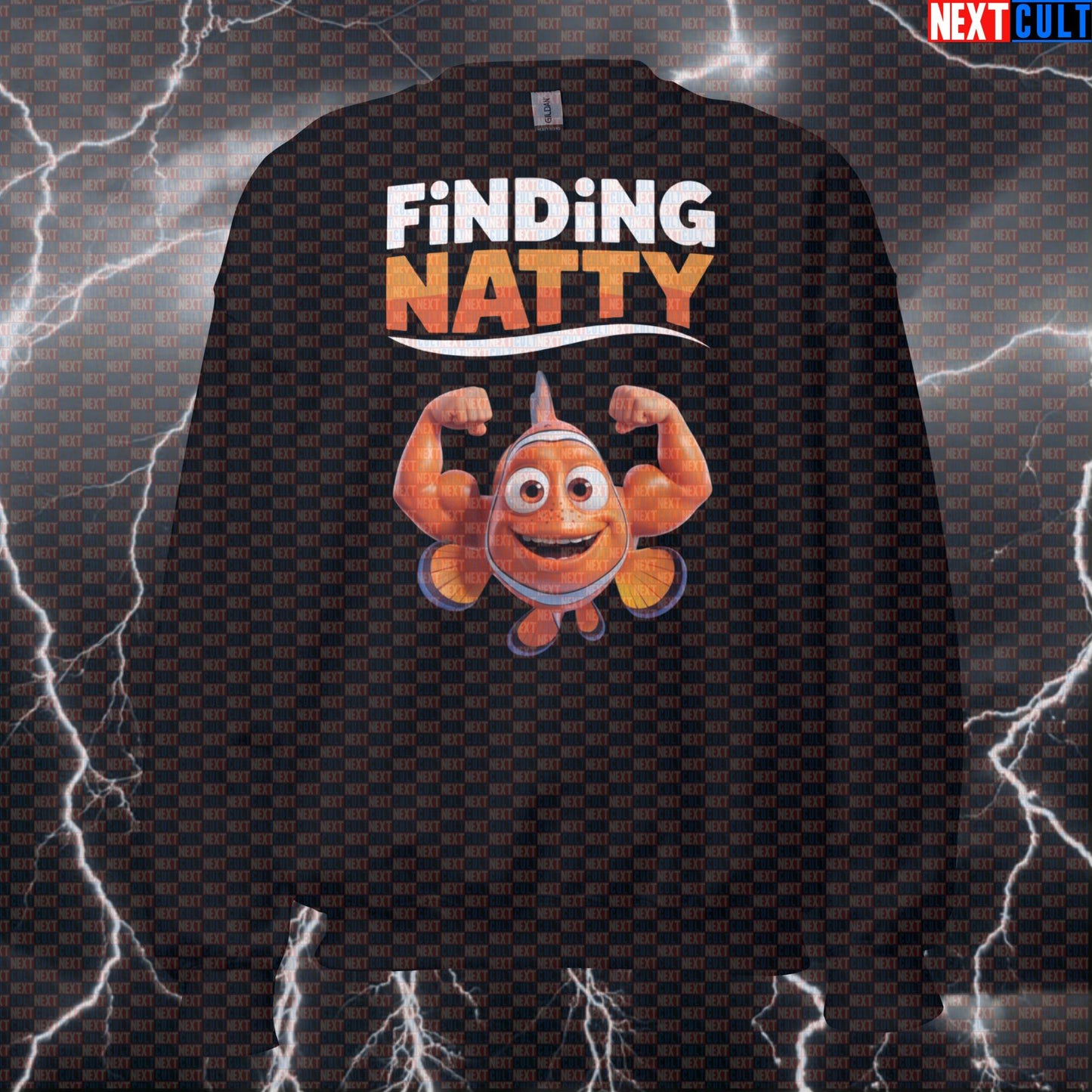 Funny Finding Natty Gym Sweatshirt | Natural Bodybuilding Meme Workout Pullover | Natty or Not Crewneck Bodybuilding Films Fitness Gym Natty Pump Cover Steroids Workout Next Cult Brand