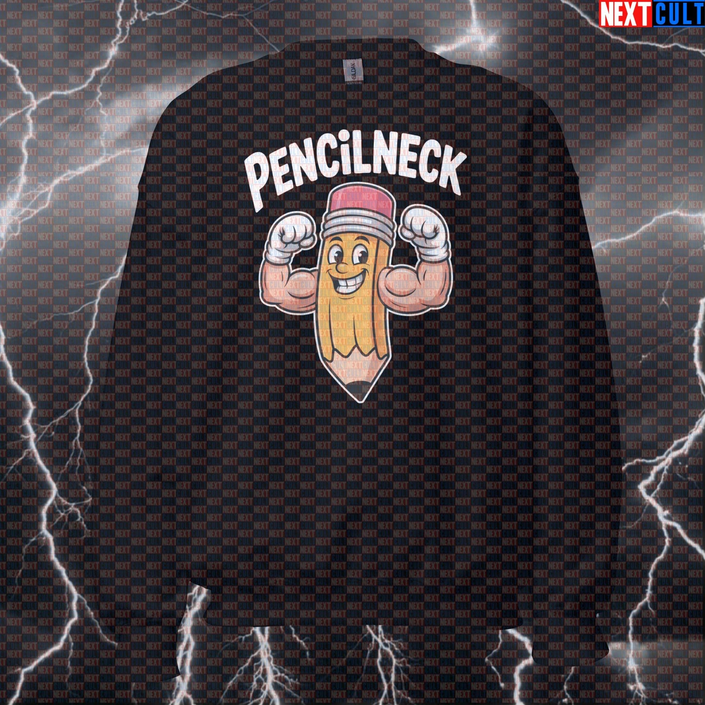 Funny Gym Sweatshirt for Lifters | Pencilneck Science-Based Lifting Pump Cover Pullover for Gym Nerds Bodybuilding Fitness Gym Pump Cover Workout Next Cult Brand