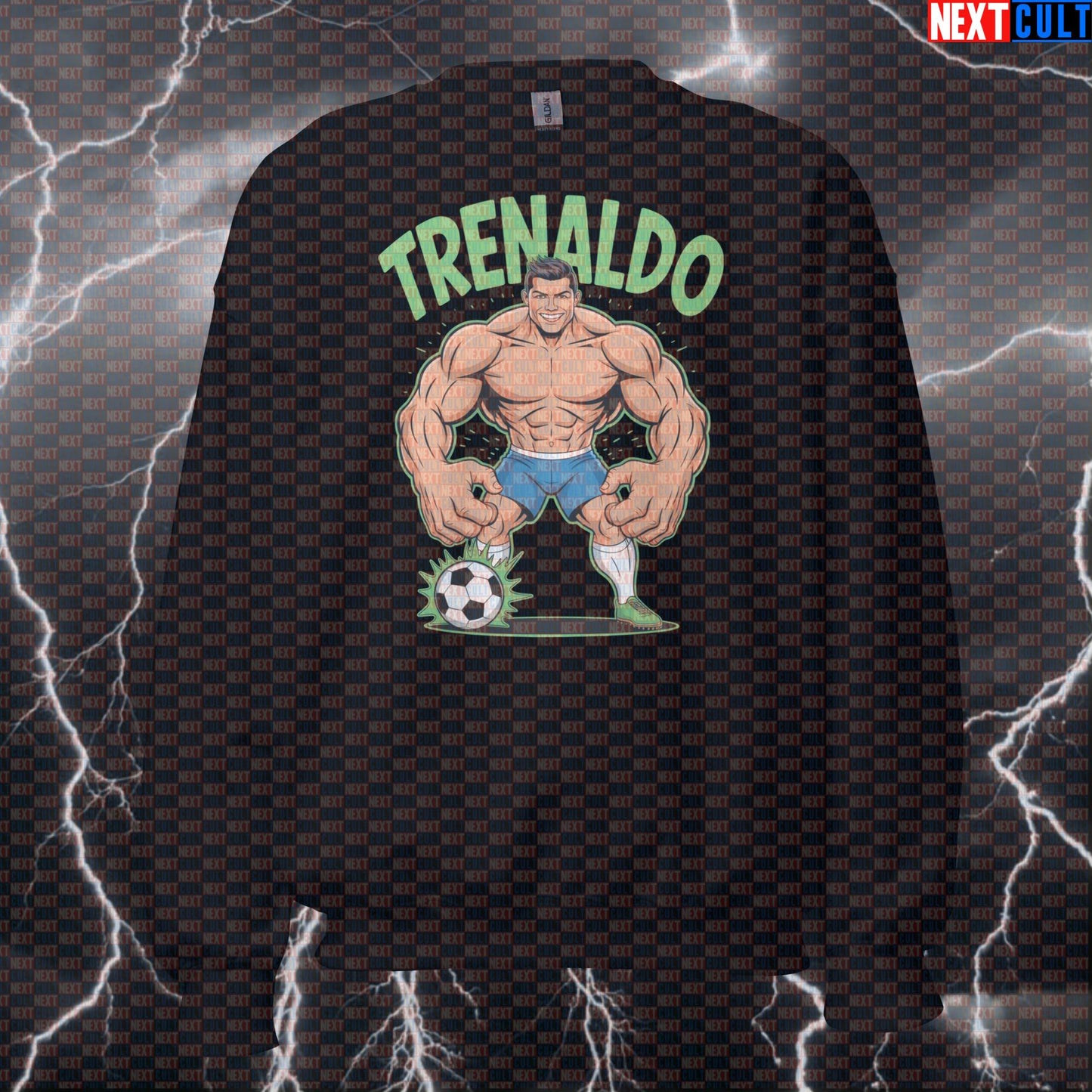 Funny Gym Sweatshirt for Lifters | Trenaldo Pump Cover Crewneck Sweater for Gym Bros & Fitness Gains Fitness Gym Pump Cover Steroids Workout Next Cult Brand