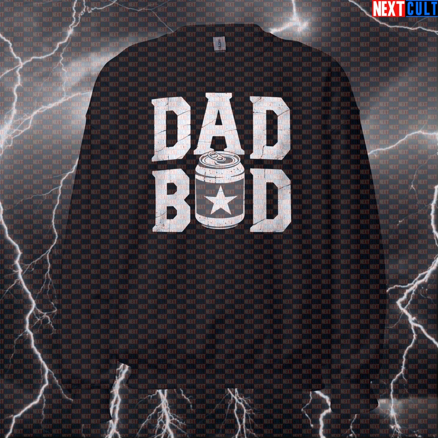 Dad Bod Squad Funny Gym Sweatshirt - Father's Day Beer & Gains Meme Jumper Pump Cover Sweatshirts Beer Father's Day Fitness Gym Pump Cover Workout Next Cult Brand