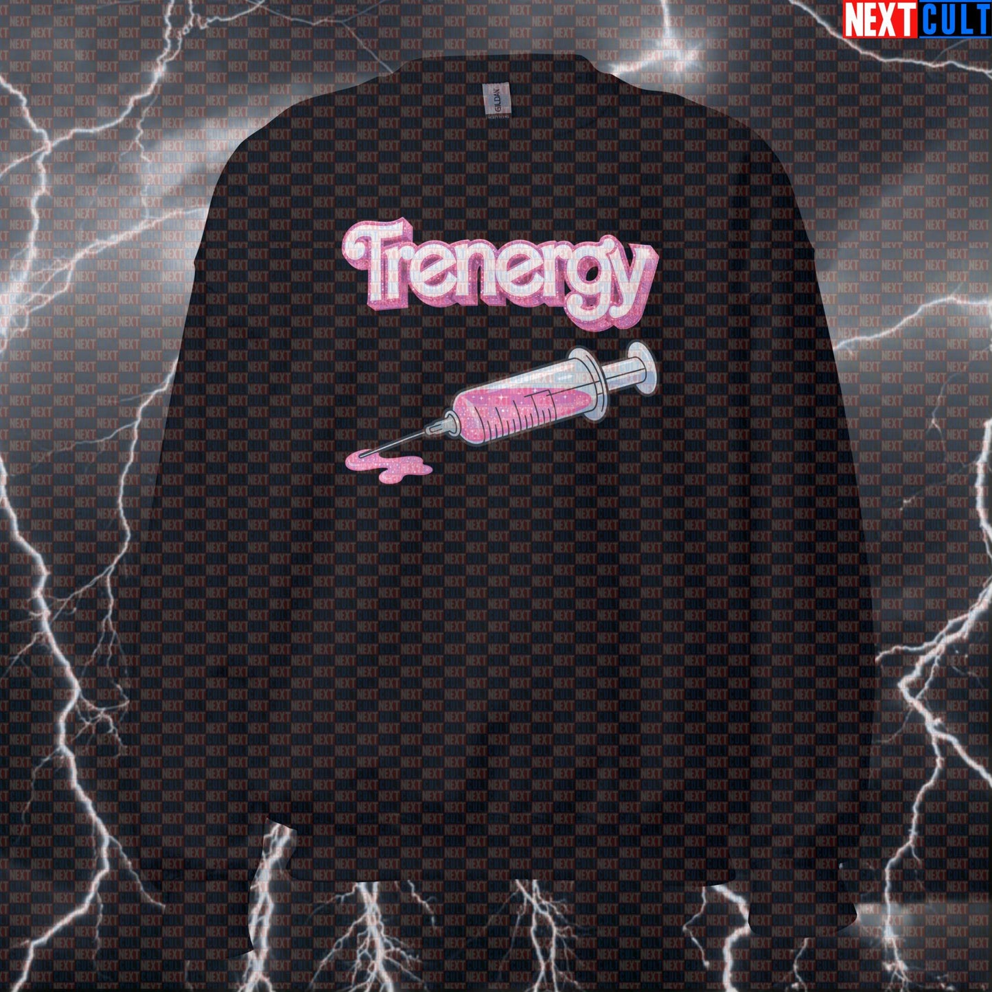 Can You Feel The Trenergy? Funny Gym Sweatshirt | Bodybuilding Meme Crewneck Bodybuilding Films Fitness Gym Ken Pump Cover Steroids Workout Next Cult Brand