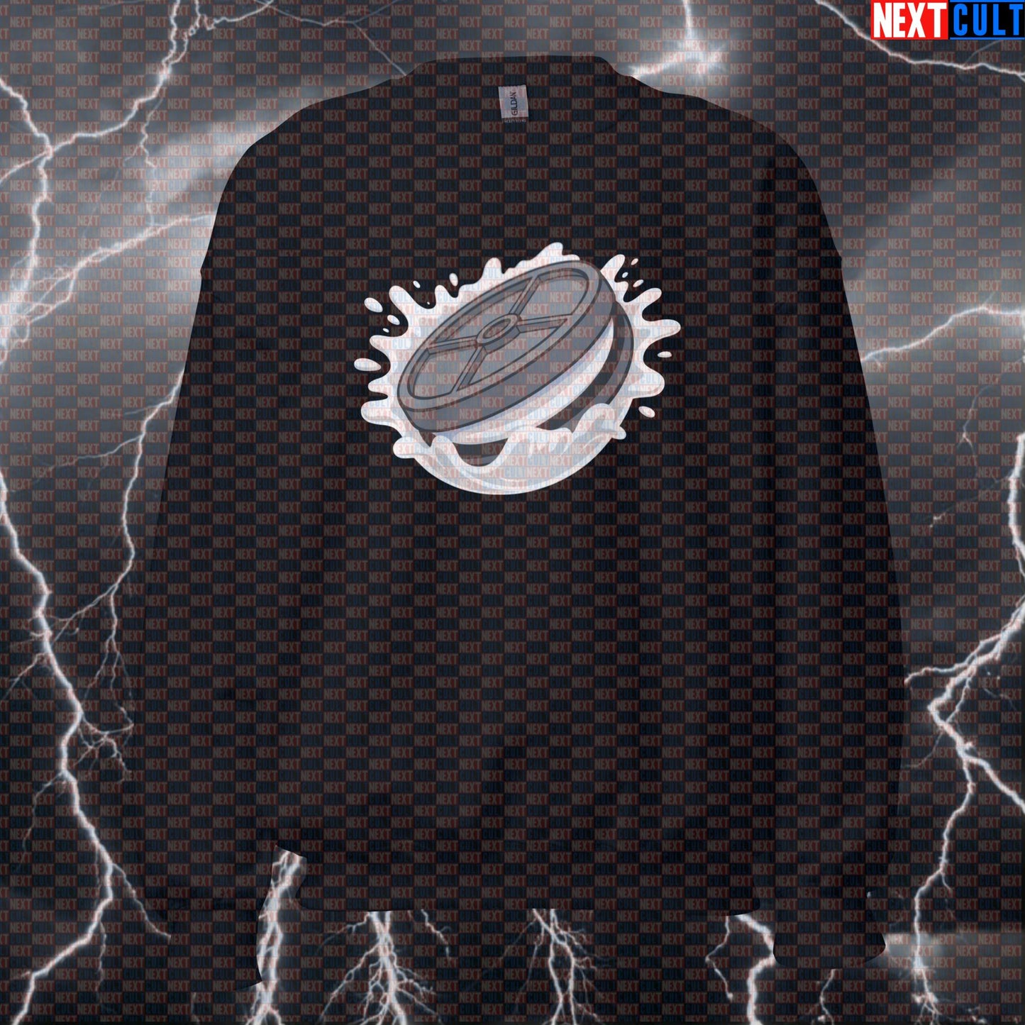 Cookie Weight Plate Funny Gym Sweatshirt - OREO Cookie Meme Jumper Pullover Pump Cover Bodybuilding Bulking Fast Food Fitness Gym Powerlifting Pump Cover Workout Next Cult Brand