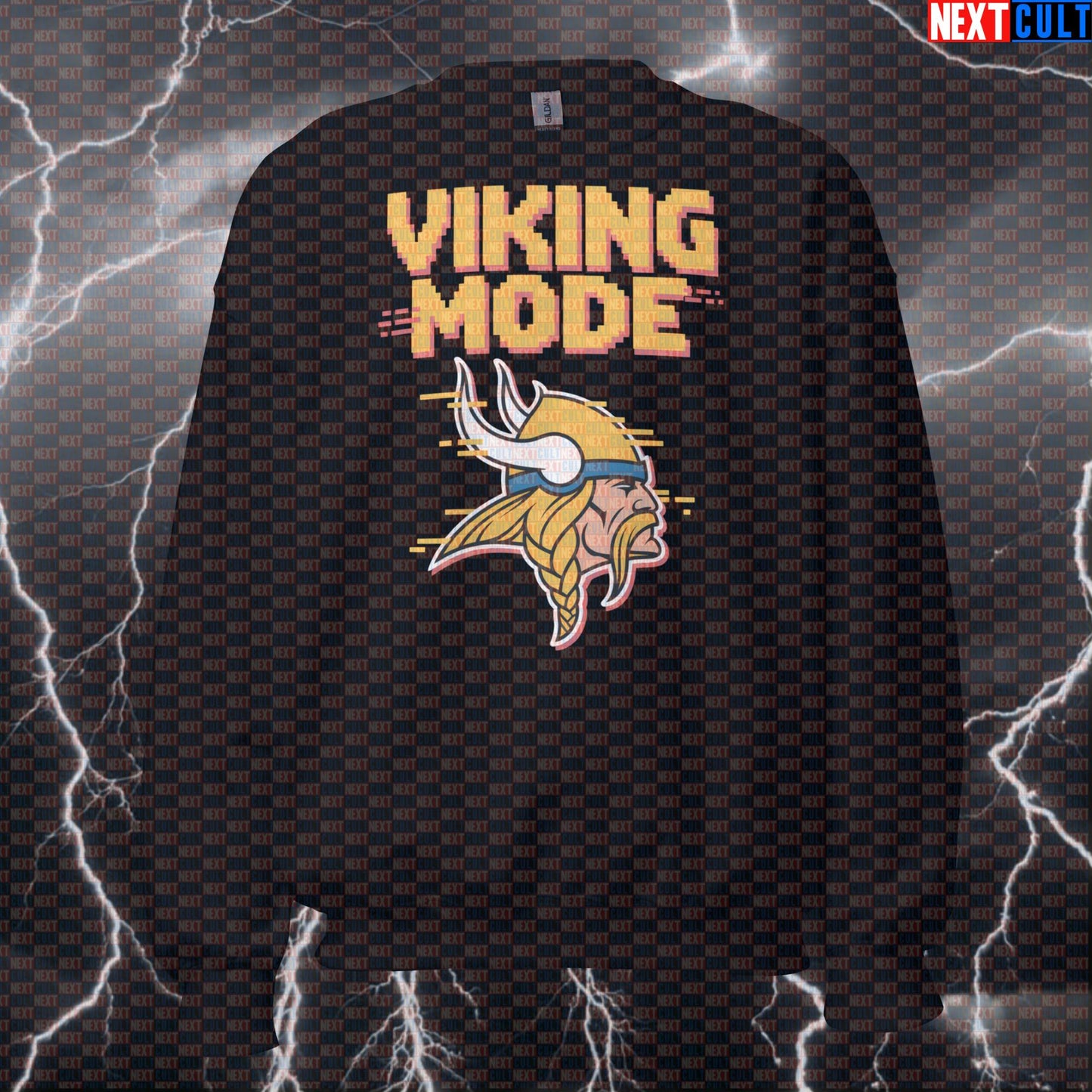 Viking Mode Funny Gym Sweatshirt - Norse Workout Jumper Pump Cover Pullover For Lifters Bodybuilding Fitness Gym Pump Cover Vikings Workout Next Cult Brand