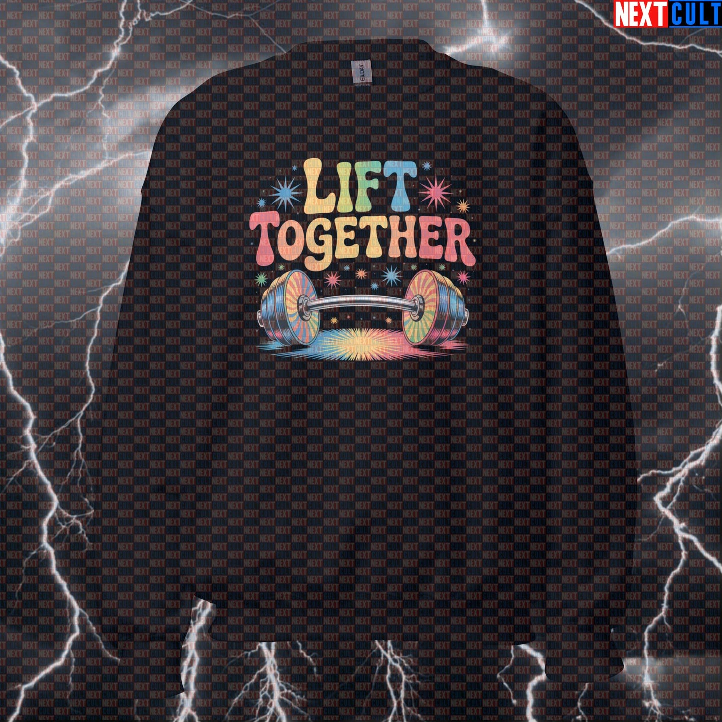 Beatles Lift Together Funny Gym Sweatshirt - Lift Together Pullover Jumper Pump Cover for Gym Bros Sweatshirts Bodybuilding Fitness Gym Powerlifting Pump Cover Rock Music The Beatles Workout Next Cult Brand