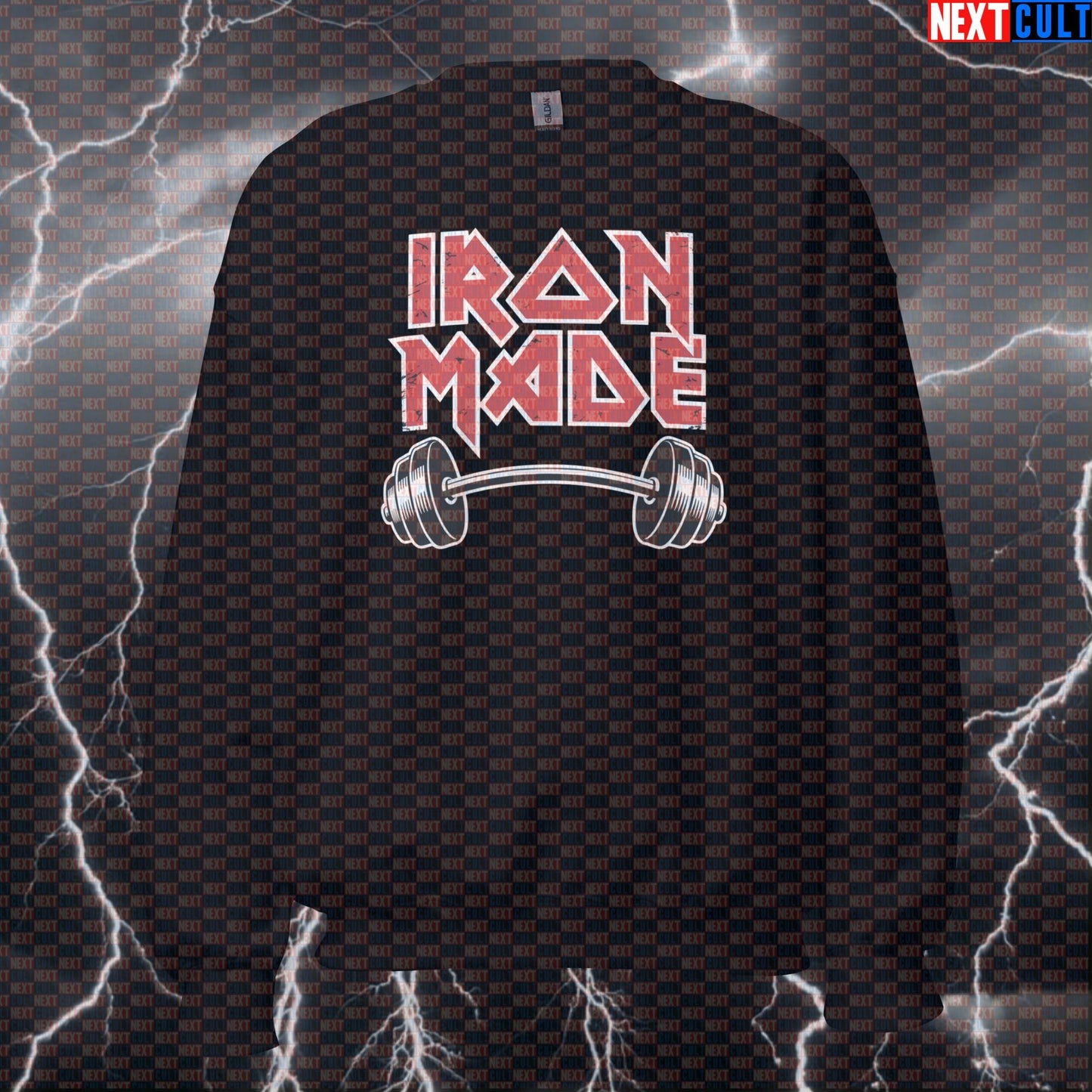 Iron Maiden Heavy Metal Gym Sweatshirt Pullover Crewneck Funny Gym Sweatshirt Top Made for Lifting Gains and Workout Vibes Sweatshirts Fitness Gym Iron Maiden Powerlifting Pump Cover Rock Music Workout Next Cult Brand