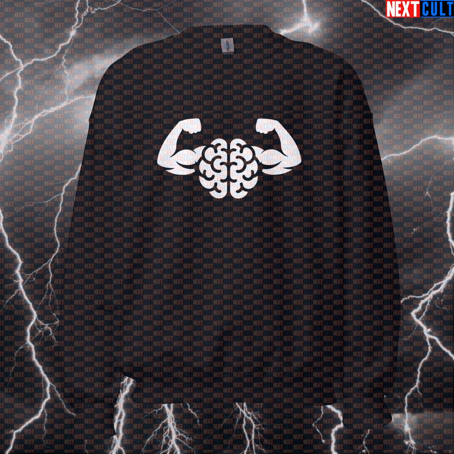 Mind Muscle Perfection Brain and Biceps Gym Sweatshirt for Science Based Bodybuilding and Home Gym Training Sweatshirts Bodybuilding Fitness Gym Home Gym Pump Cover Workout Next Cult Brand