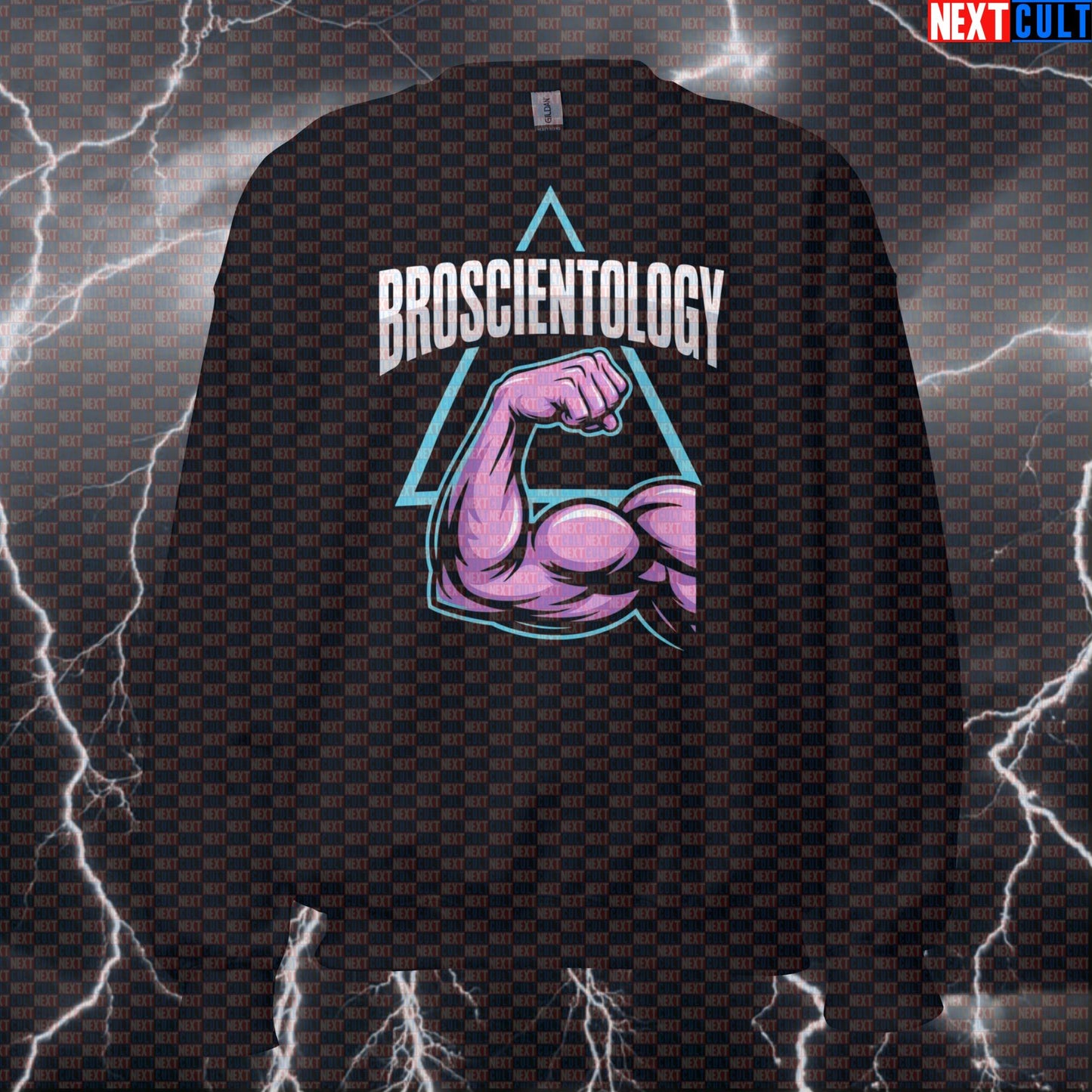Broscientology Funny Gym Sweatshirt Crewneck Pump Cover Pullover Sweater for Lifters Bro Science Gymbros Top Sweatshirts Next Cult Brand