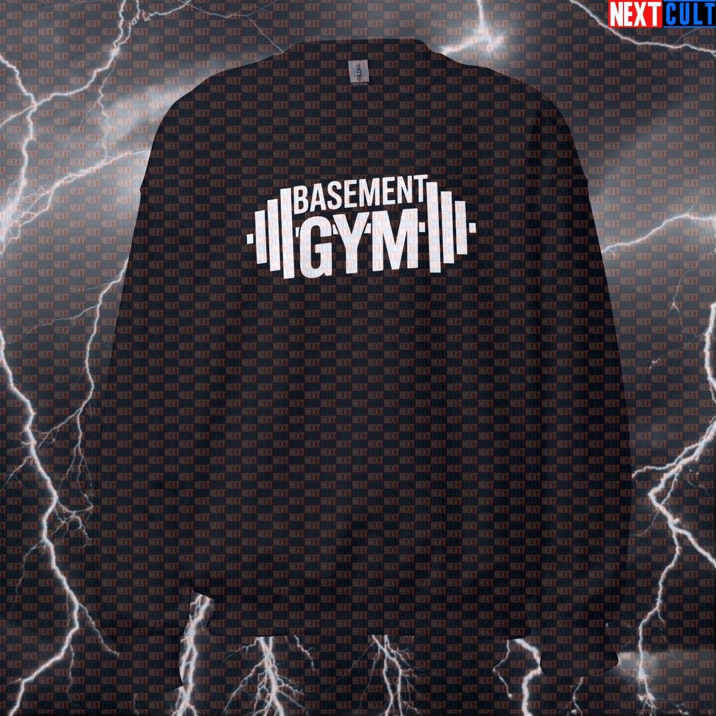 Funny Basement Gym Sweatshirt Crewneck Pump Cover Pullover Sweater for Home Gym Lifters Hardcore Gymbros Sweatshirts Next Cult Brand