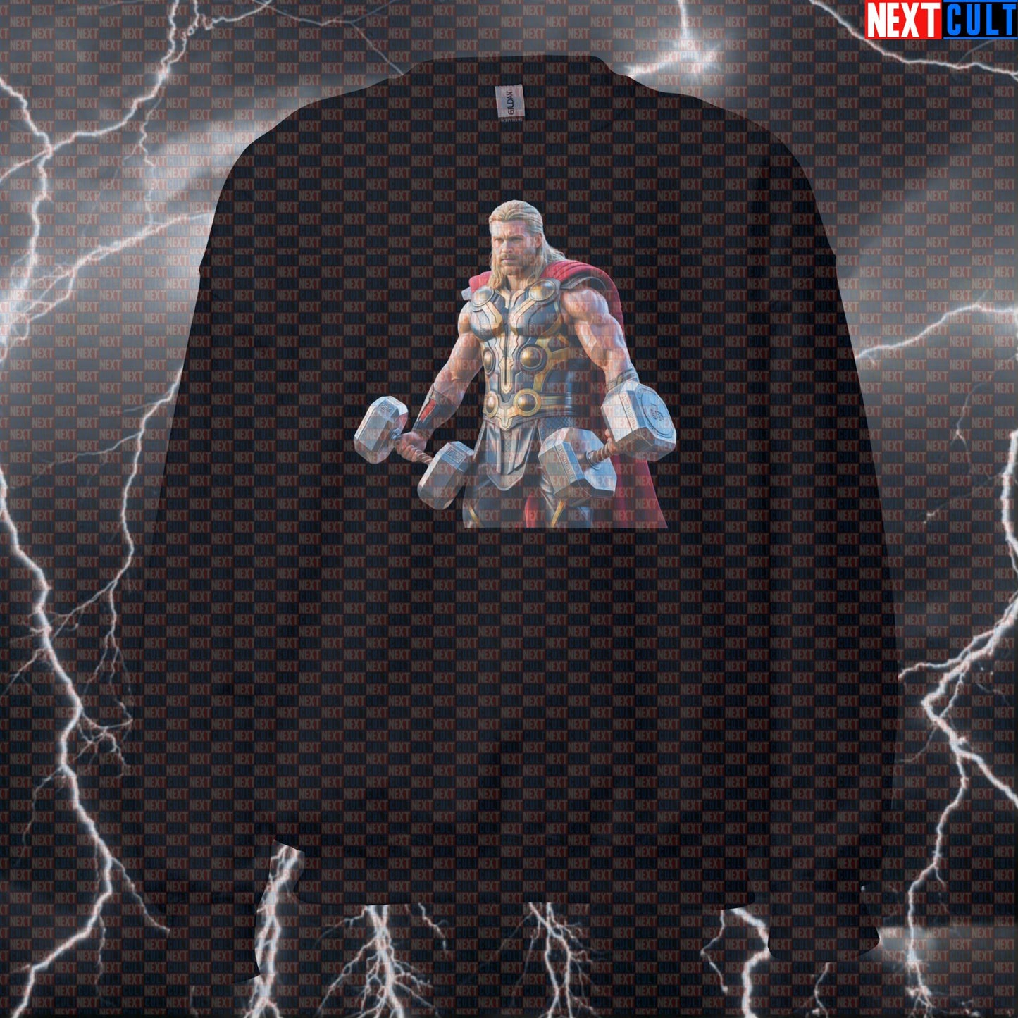 Thor Pump Cover Funny Gym Sweatshirt Crewneck Pullover Sweater Workout Sweatshirt for Lifters Superhero Gym Bros Sweatshirts Next Cult Brand