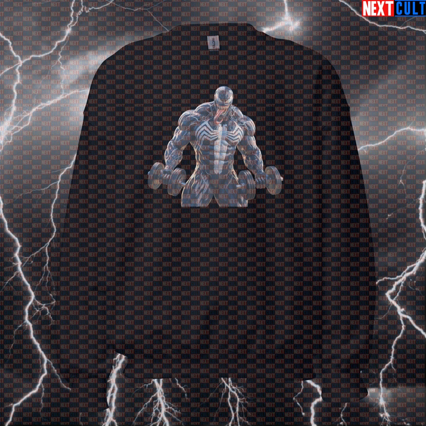 Venom Gym Hero Funny Gym Sweatshirt Crewneck Pump Cover Pullover Sweater for Lifters Comic Antihero Workout Fans Sweatshirts Next Cult Brand