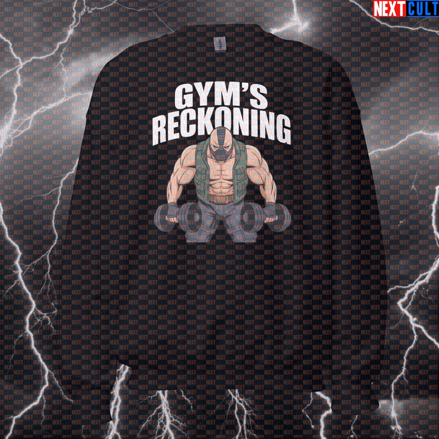Funny Gym Bane Reckoning Gym Sweatshirt Crewneck Pump Cover Pullover Sweater for Lifters Comic Workout Fans Sweatshirts Next Cult Brand