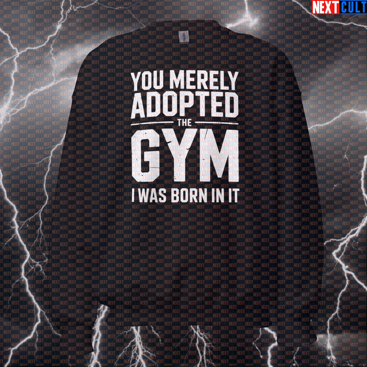 You Merely Adopted the Gym Funny Gym Sweatshirt Bane Meme Crewneck Pump Cover Pullover Sweater for Lifters Bane Bodybuilding Films Fitness Gym Powerlifting Pump Cover Superheroes Workout Next Cult Brand