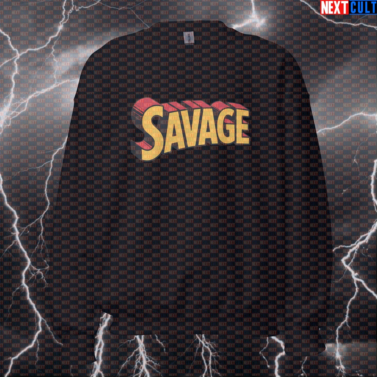 Savage Superman Funny Gym Sweatshirt Crewneck Pump Cover Pullover Sweater for Lifters Comic Hero Workout Sweatshirt Bodybuilding Films Fitness Gym Justice League Powerlifting Pump Cover Superheroes Superman Workout Next Cult Brand