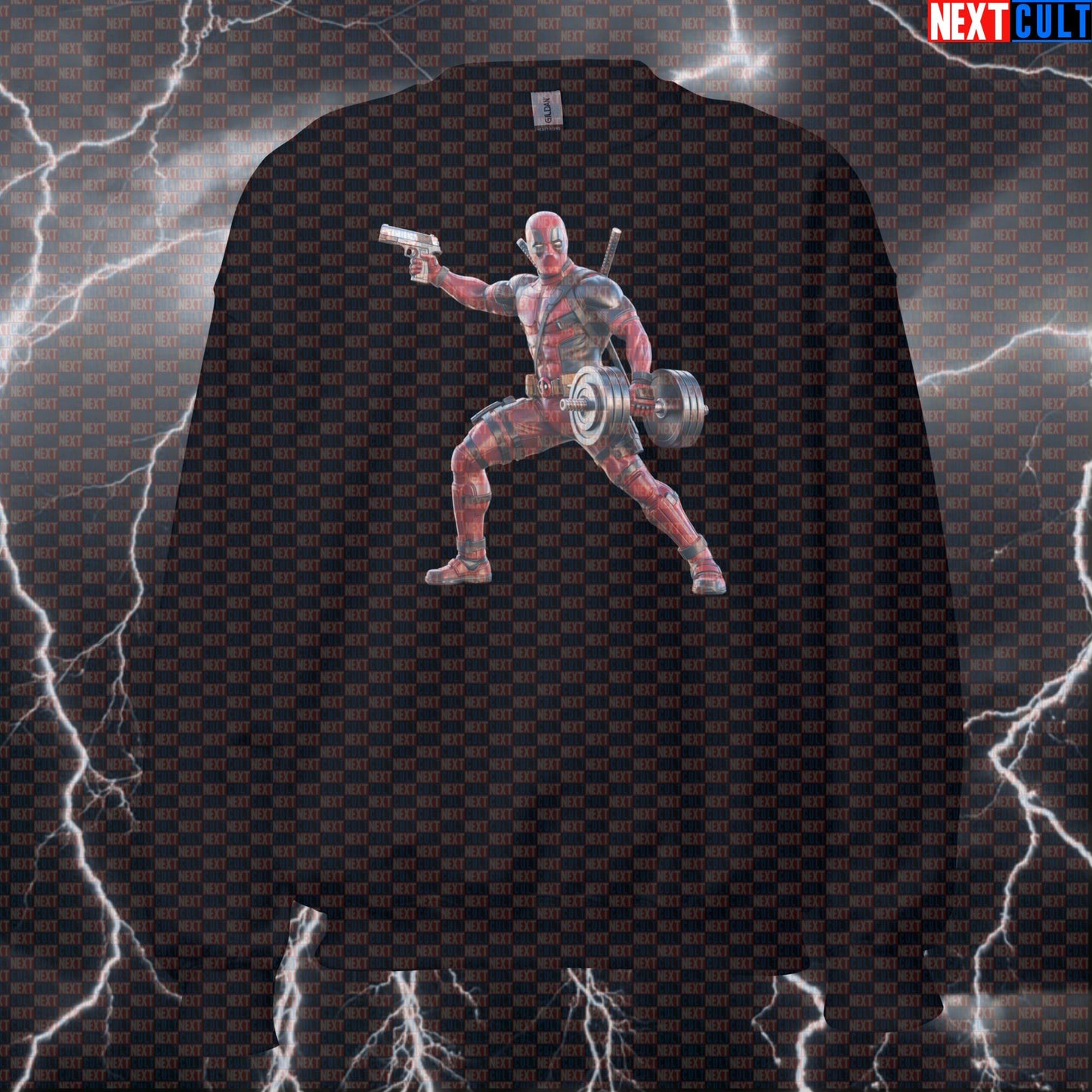 Deadpool Gym Hero Funny Gym Sweatshirt Crewneck Pump Cover Pullover Sweater for Lifters Gymbros Workout Fans Sweatshirts Next Cult Brand
