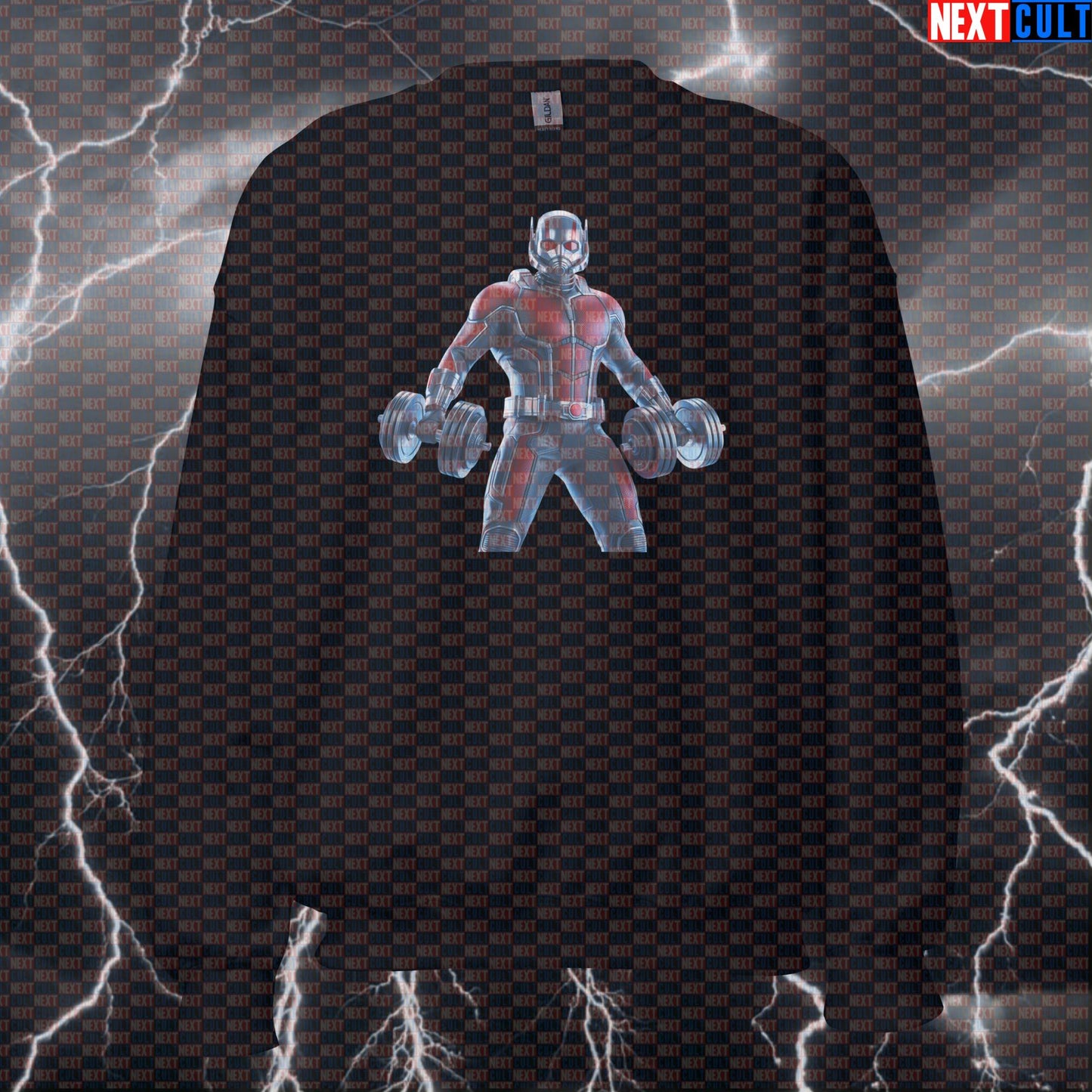 Funny Ant Man Gym Sweatshirt Crewneck Pump Cover Pullover Sweater for Lifters Gymbros Superhero Workout Fans Sweatshirts Next Cult Brand