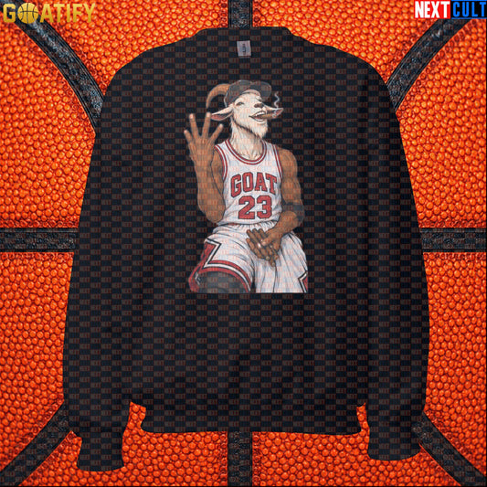 Michael Jordan Sweatshirt – GOAT Cigar Celebration Crewneck for Chicago Bulls Fans Black Sweatshirts Next Cult Brand