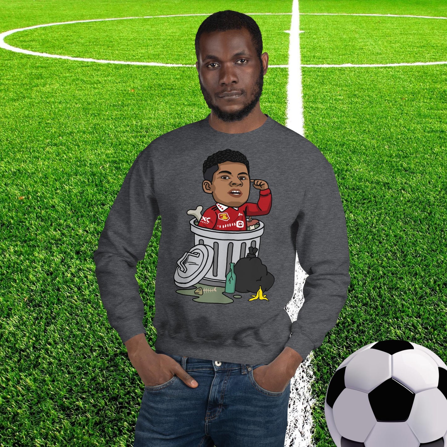 Trashford Marcus Rashford Manchester United Gift Man United Gift Marcus Rashford Unisex Sweatshirt Dark Heather Hoodies Football Manchester United Marcus Rashford Next Cult Brand