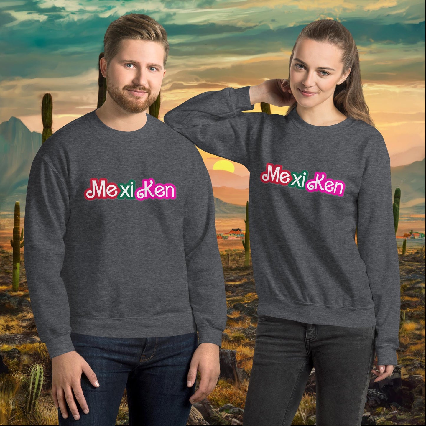 MexiKen Ken Barbie Mexico Mexican Mexicana Latino Latina Latinx Unisex Sweatshirt Dark Heather Sweatshirts Barbie Ken Mexico Movies Next Cult Brand