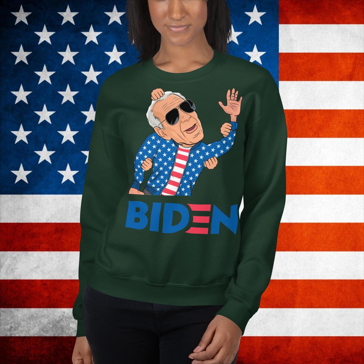 Joe Biden Sweatshirt Biden Sweater Biden Meme Jumper Democrat Sweatshirt Republican Sweatshirt Trump Jumper Trump Gift Biden Gift Biden 2024Unisex Sweatshirt Forest Green Sweatshirts Democrats Joe Biden Politics Next Cult Brand