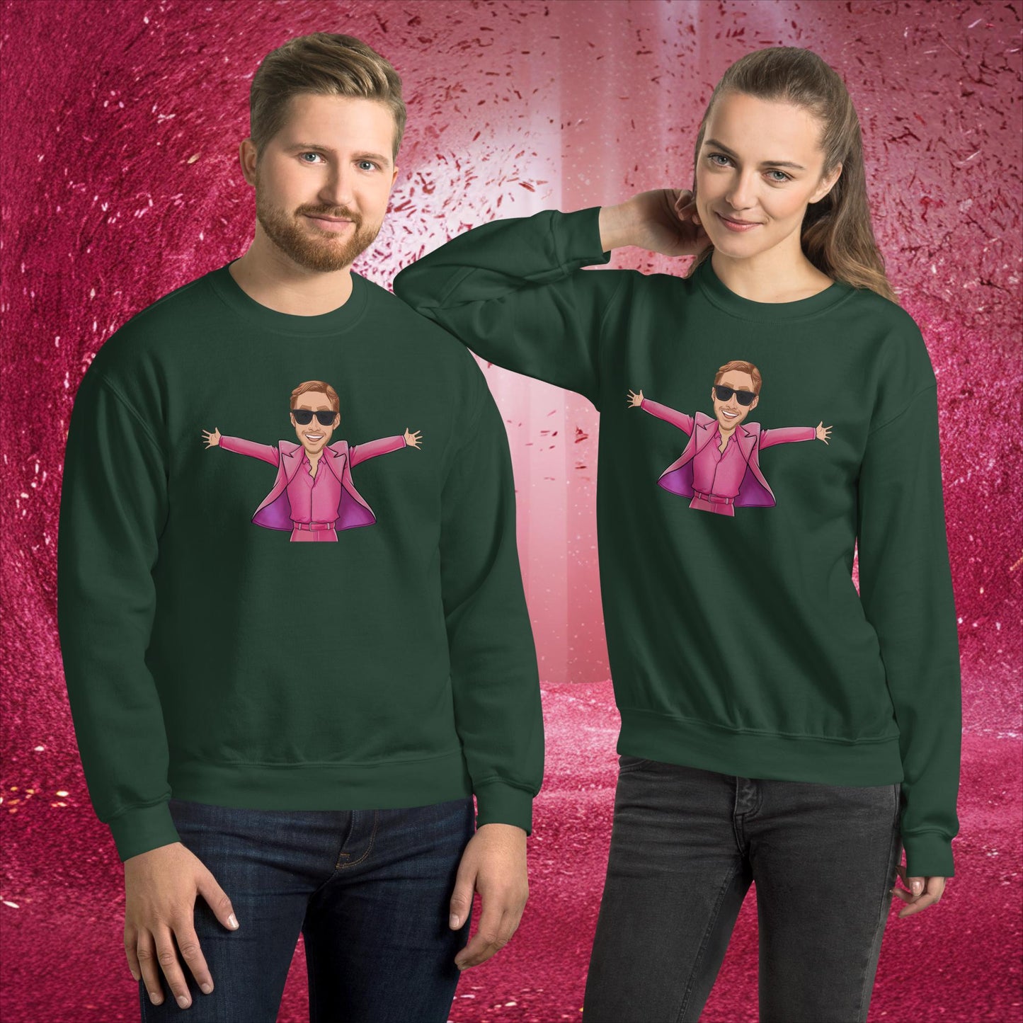 Ken Barbie Ryan Gosling I'm Just Ken Unisex Sweatshirt Forest Green Sweatshirts Barbie Celebrities Ken Movies Ryan Gosling Next Cult Brand