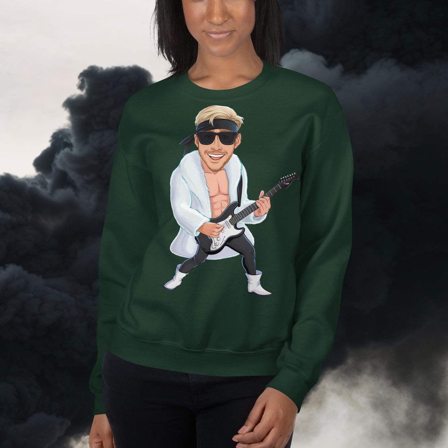 Rockstar Rock Music Unisex Sweatshirt Forest Green Sweatshirts Barbie Celebrities Ken Movies Music Rock Music Ryan Gosling Next Cult Brand