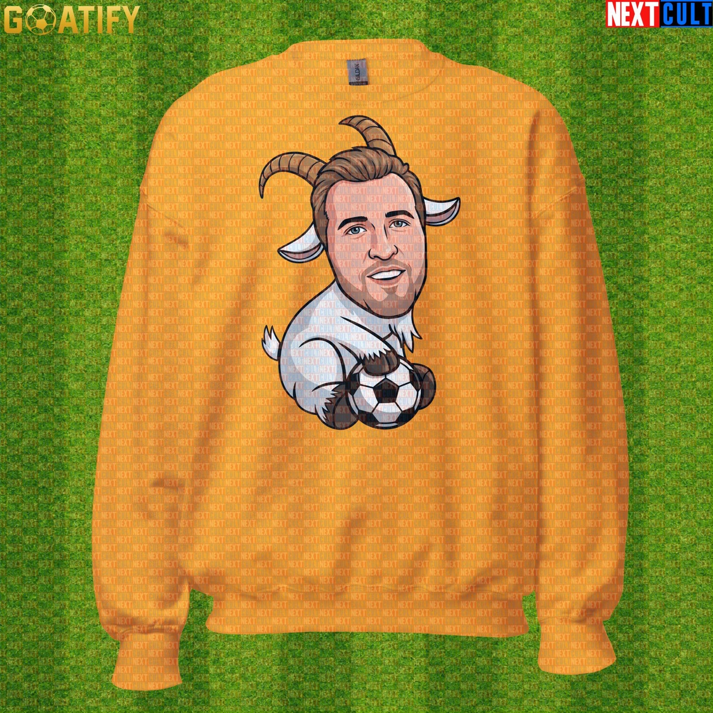 Harry Kane Sweatshirt – GOAT Football Crewneck Gift for England and Bayern Munich Supporters Gold Sweatshirts Next Cult Brand