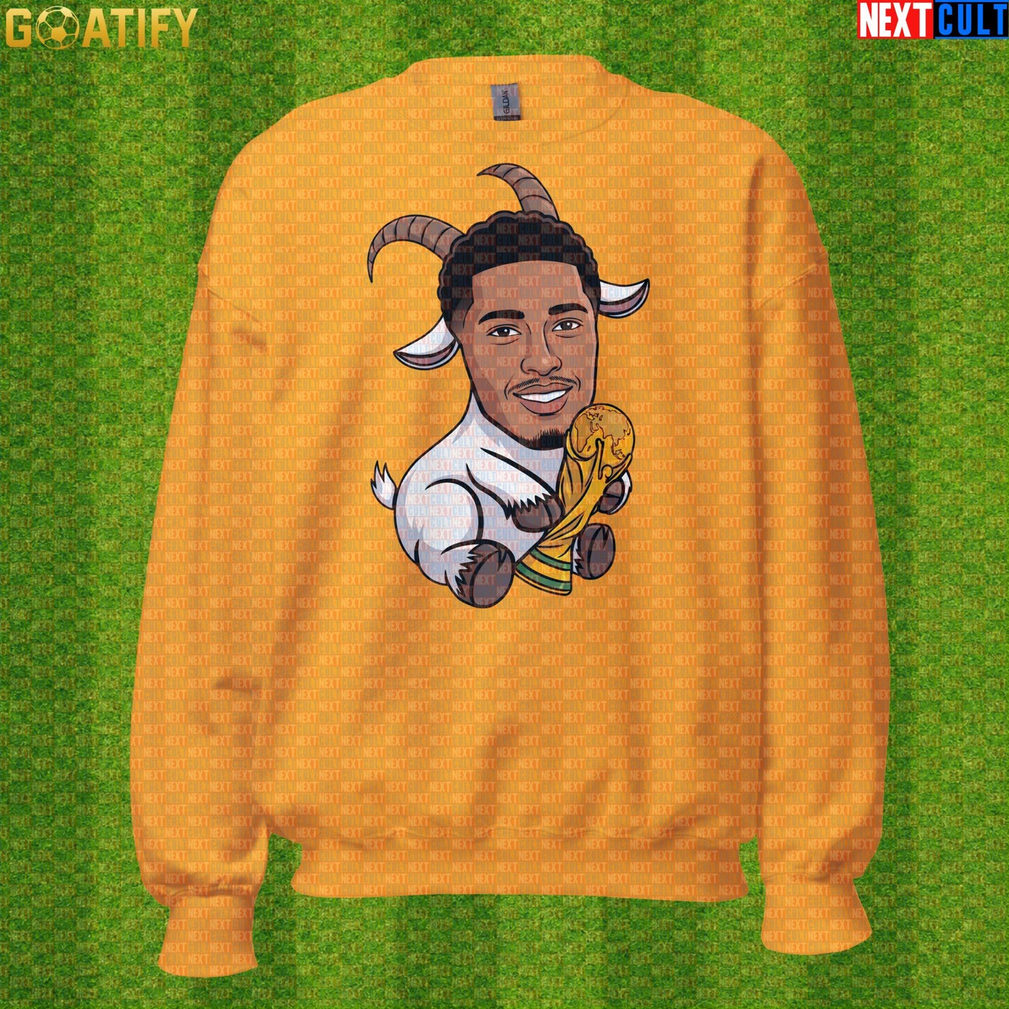 Jude Bellingham Sweatshirt – Football’s Coming Home Crewneck for England and Madrid Fans Gold Sweatshirts Next Cult Brand