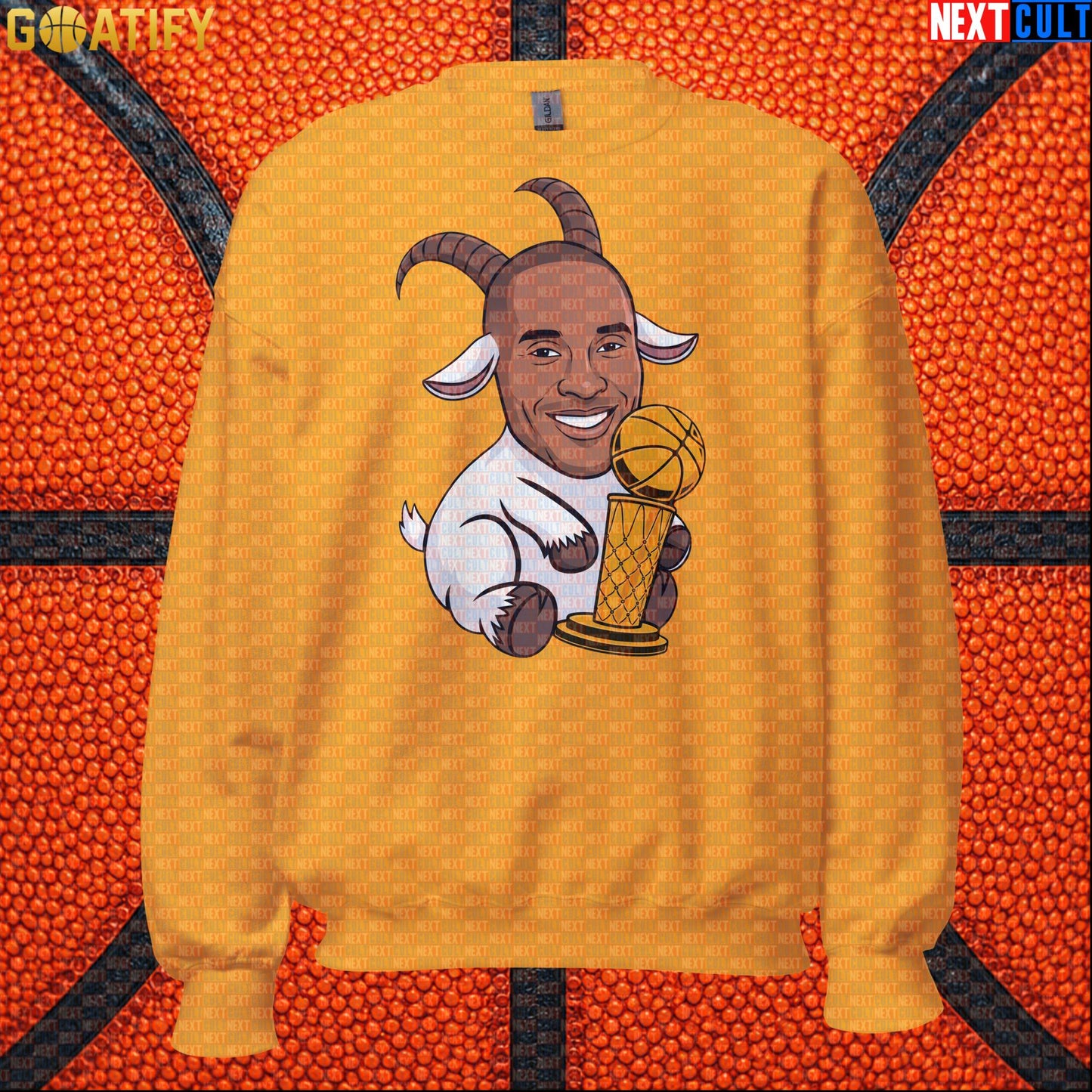 Kobe Bryant Sweatshirt – The GOAT Champion Crewneck for Lakers Fans & NBA Basketball Gifts Gold Sweatshirts Next Cult Brand