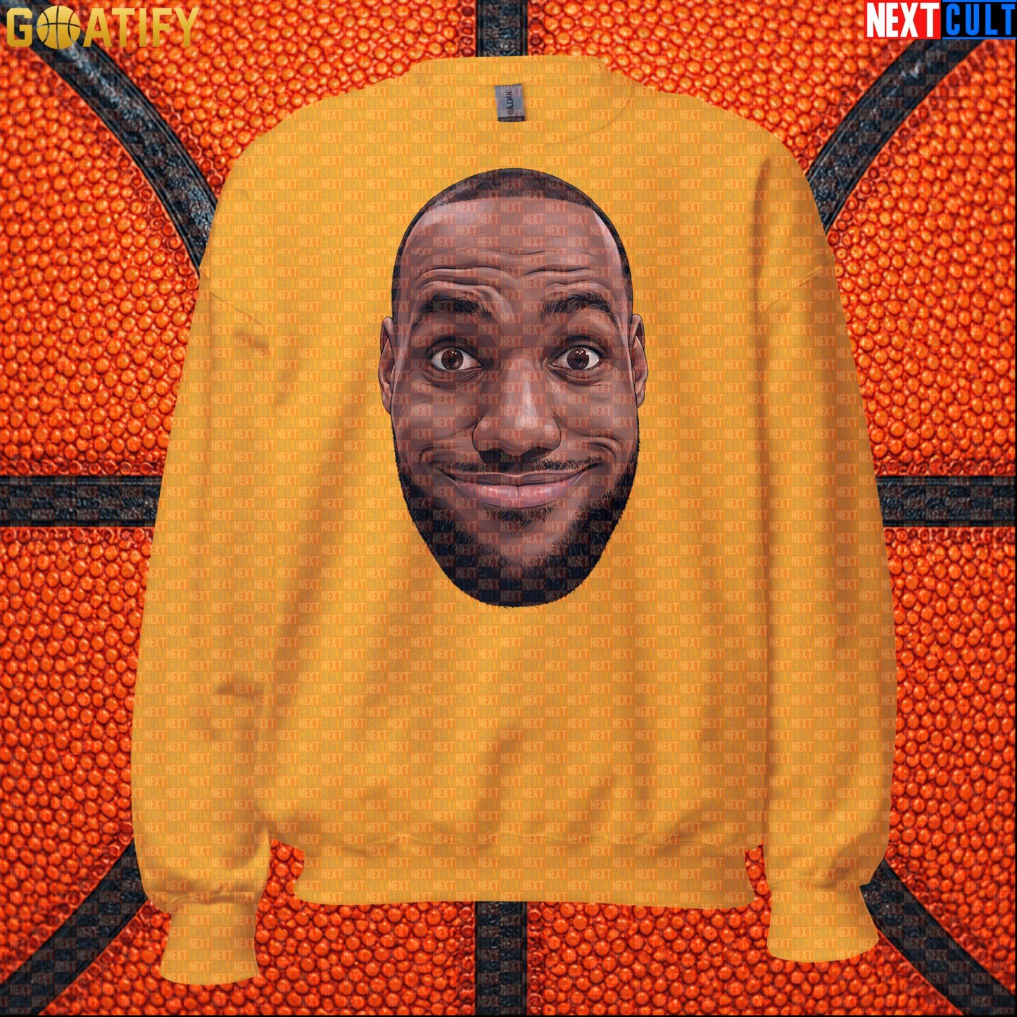 LeBron Photobomb Meme Sweatshirt – Funny NBA Basketball Crewneck Gift for Sports FansLeBron Photobomb Meme Sweatshirt – Funny NBA Basketball Crewneck Gift for Sports Fans Gold Sweatshirts Next Cult Brand