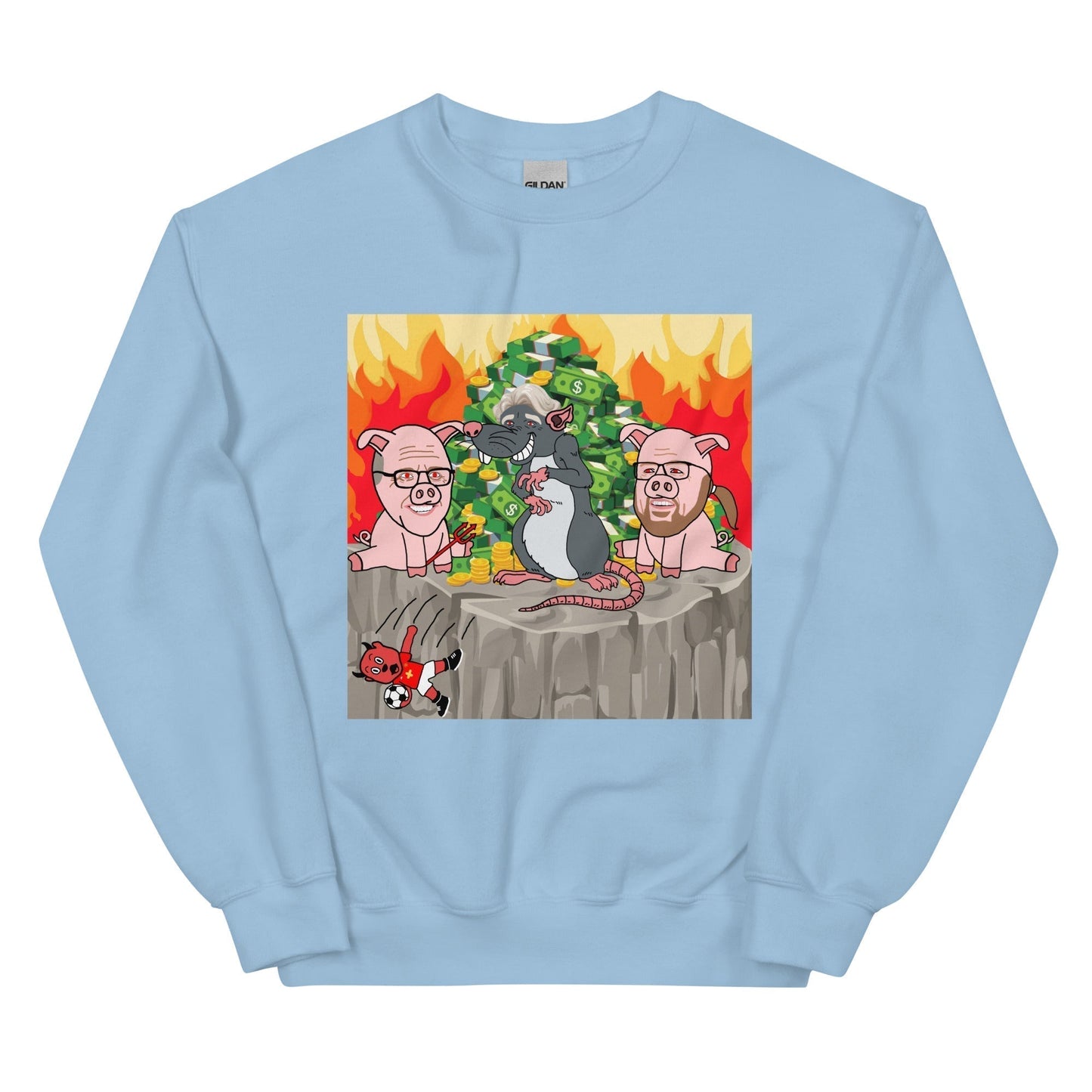Manchester United Ratcliffe Out, Glazers Out Unisex Sweatshirt, Graphic Only Light Blue Sweatshirts Football GlazersOut Manchester United RatcliffeOut Next Cult Brand