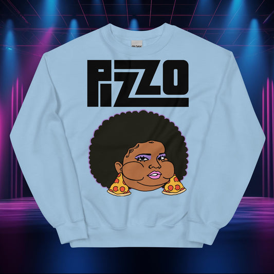 Pizzo Lizzo Pizza Lizzo Merch Lizzo Gift Body Positivity Body empowerment Lizzo Unisex Sweatshirt Light Blue Sweatshirts Lizzo Music Next Cult Brand