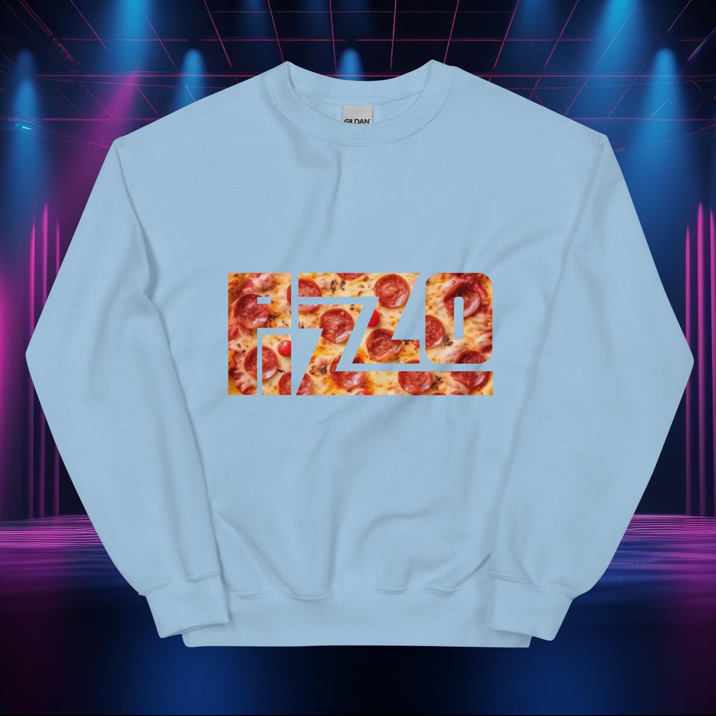 Pizzo Logo Lizzo Pizza Lizzo Merch Lizzo Gift Body Positivity Body empowerment Lizzo Unisex Sweatshirt Light Blue Sweatshirts Lizzo Music Next Cult Brand