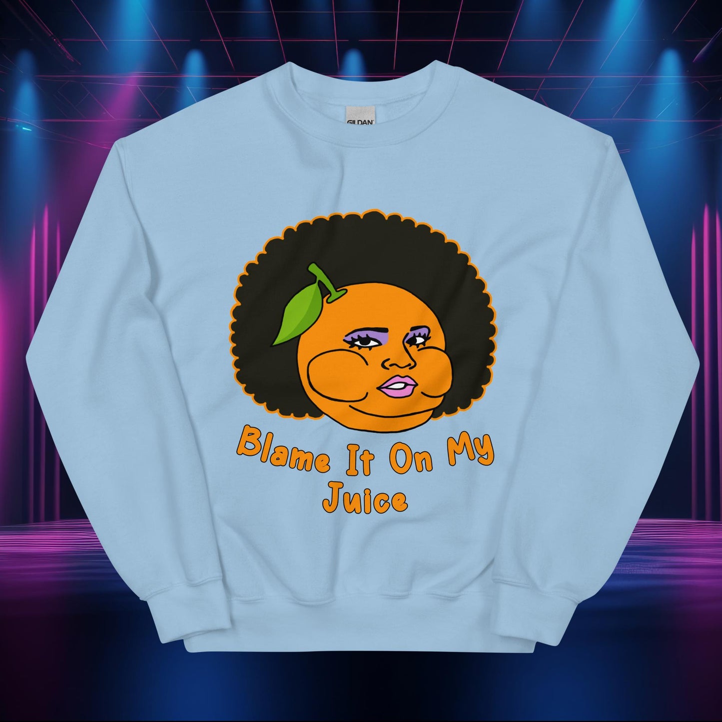 Blame It On My Juice Lizzo Special Tour Lizzo Merch Lizzo Gift Lizzo Song Lyrics Lizzo Unisex Sweatshirt Light Blue Sweatshirts Lizzo Music Next Cult Brand