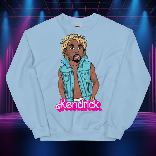 Kendrick Ken Ryan Gosling Barbie Hip Hop Rap Kendrick Lamar Unisex Sweatshirt Light Blue Sweatshirts Barbie Ken Kendrick Lamar Movies Music Next Cult Brand