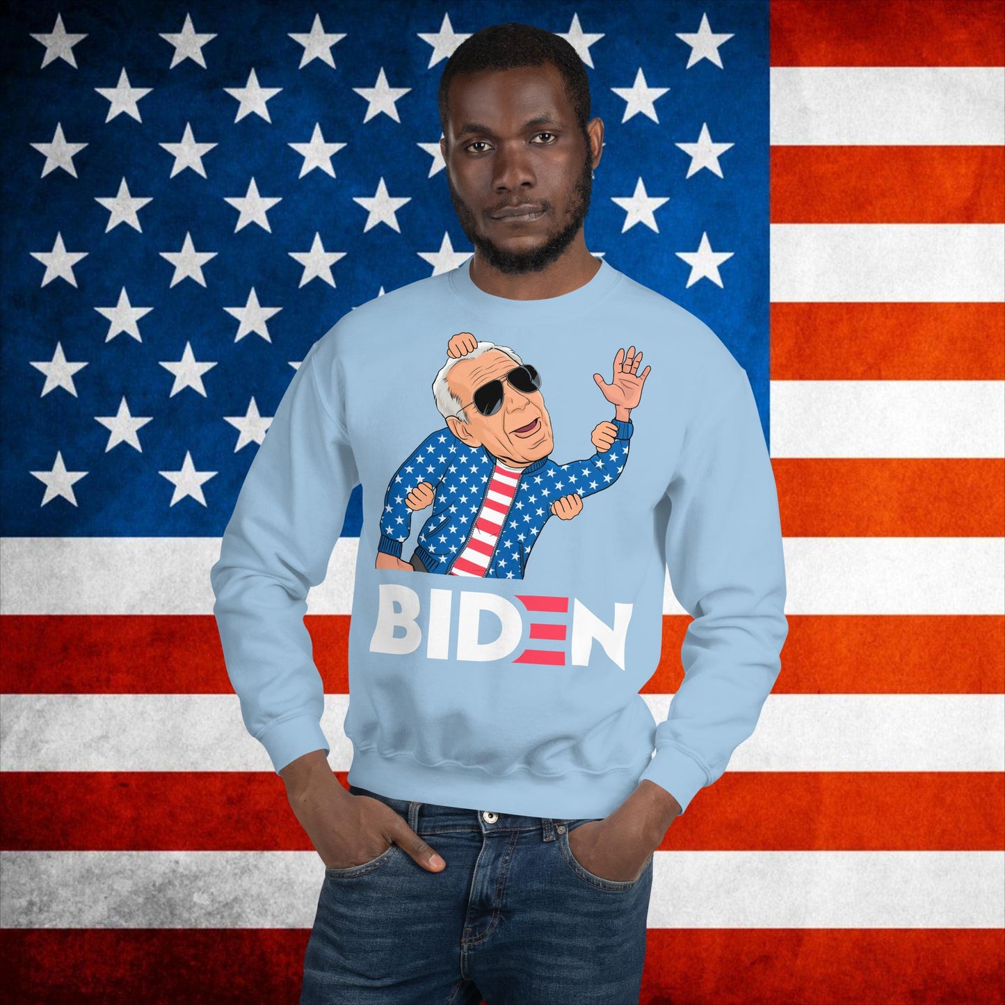Weekend at Biden's Joe Biden Meme Democrat Republican Trump Gift Biden Gift 90s Vintage Unisex Sweatshirt Light Blue Sweatshirts Democrats Joe Biden Politics Next Cult Brand