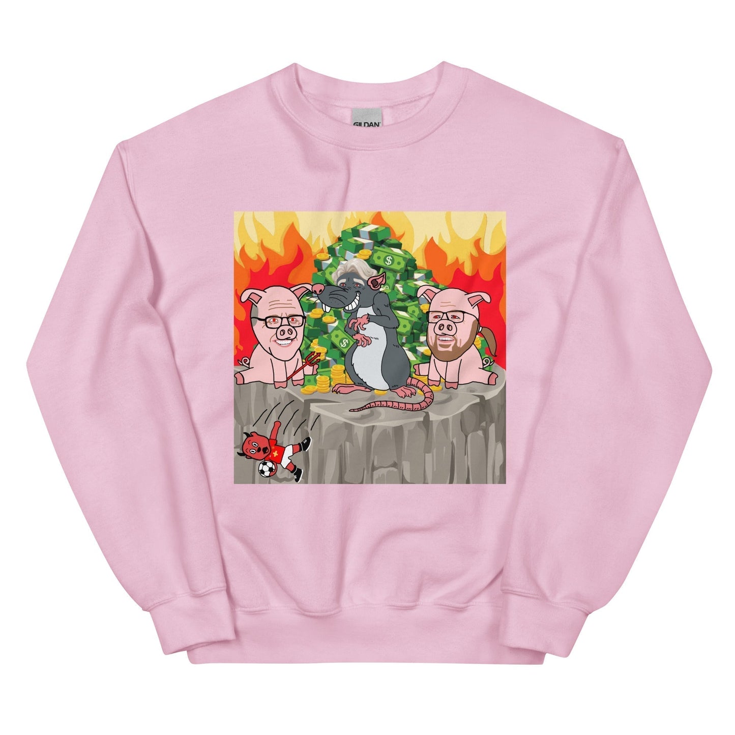 Manchester United Ratcliffe Out, Glazers Out Unisex Sweatshirt, Graphic Only Light Pink Sweatshirts Football GlazersOut Manchester United RatcliffeOut Next Cult Brand