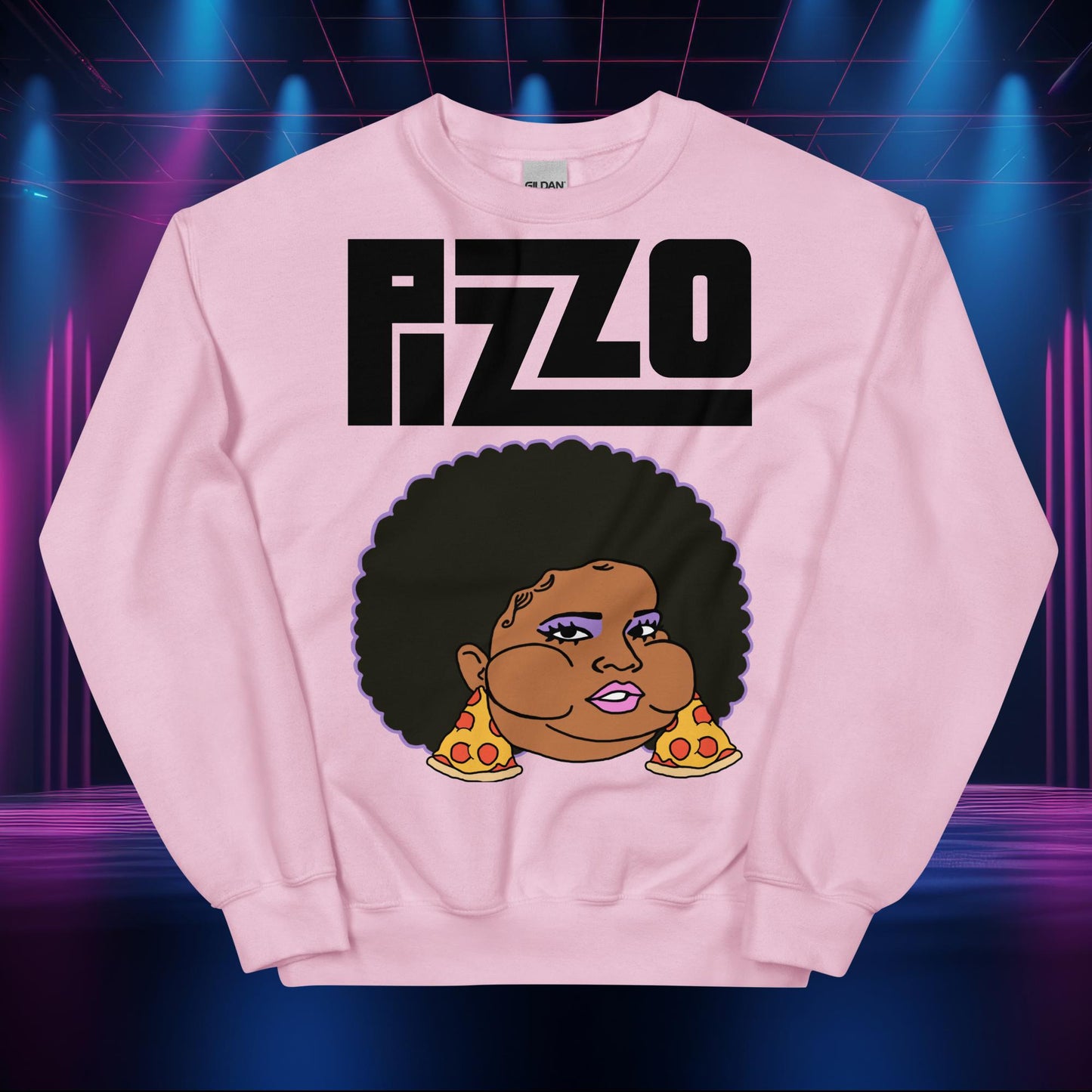 Pizzo Lizzo Pizza Lizzo Merch Lizzo Gift Body Positivity Body empowerment Lizzo Unisex Sweatshirt Light Pink Sweatshirts Lizzo Music Next Cult Brand