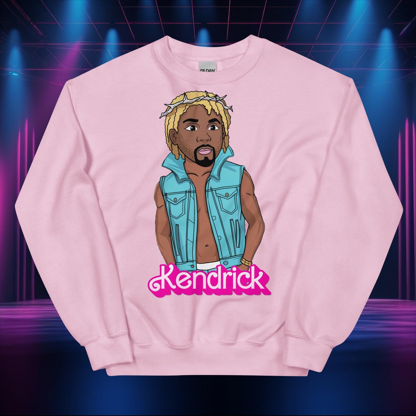 Kendrick Ken Ryan Gosling Barbie Hip Hop Rap Kendrick Lamar Unisex Sweatshirt Light Pink Sweatshirts Barbie Ken Kendrick Lamar Movies Music Next Cult Brand