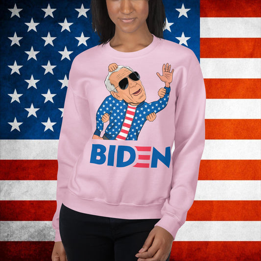 Joe Biden Sweatshirt Biden Sweater Biden Meme Jumper Democrat Sweatshirt Republican Sweatshirt Trump Jumper Trump Gift Biden Gift Biden 2024Unisex Sweatshirt Light Pink Sweatshirts Democrats Joe Biden Politics Next Cult Brand