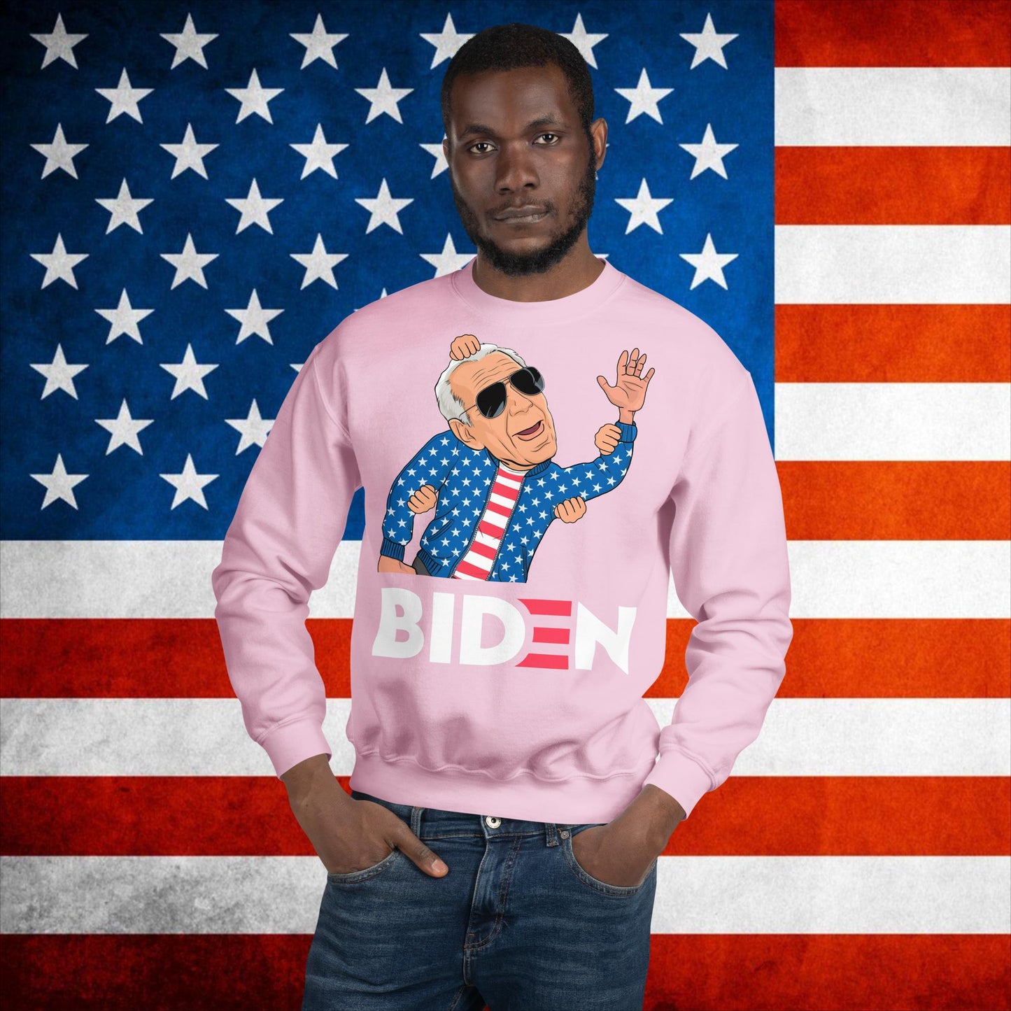 Weekend at Biden's Joe Biden Meme Democrat Republican Trump Gift Biden Gift 90s Vintage Unisex Sweatshirt Light Pink Sweatshirts Democrats Joe Biden Politics Next Cult Brand