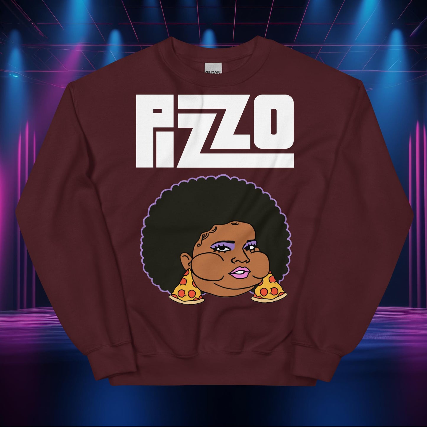 Pizzo Lizzo Pizza Lizzo Merch Lizzo Gift Body Positivity Body empowerment Lizzo Sweatshirt Maroon Sweatshirts Lizzo Music Next Cult Brand
