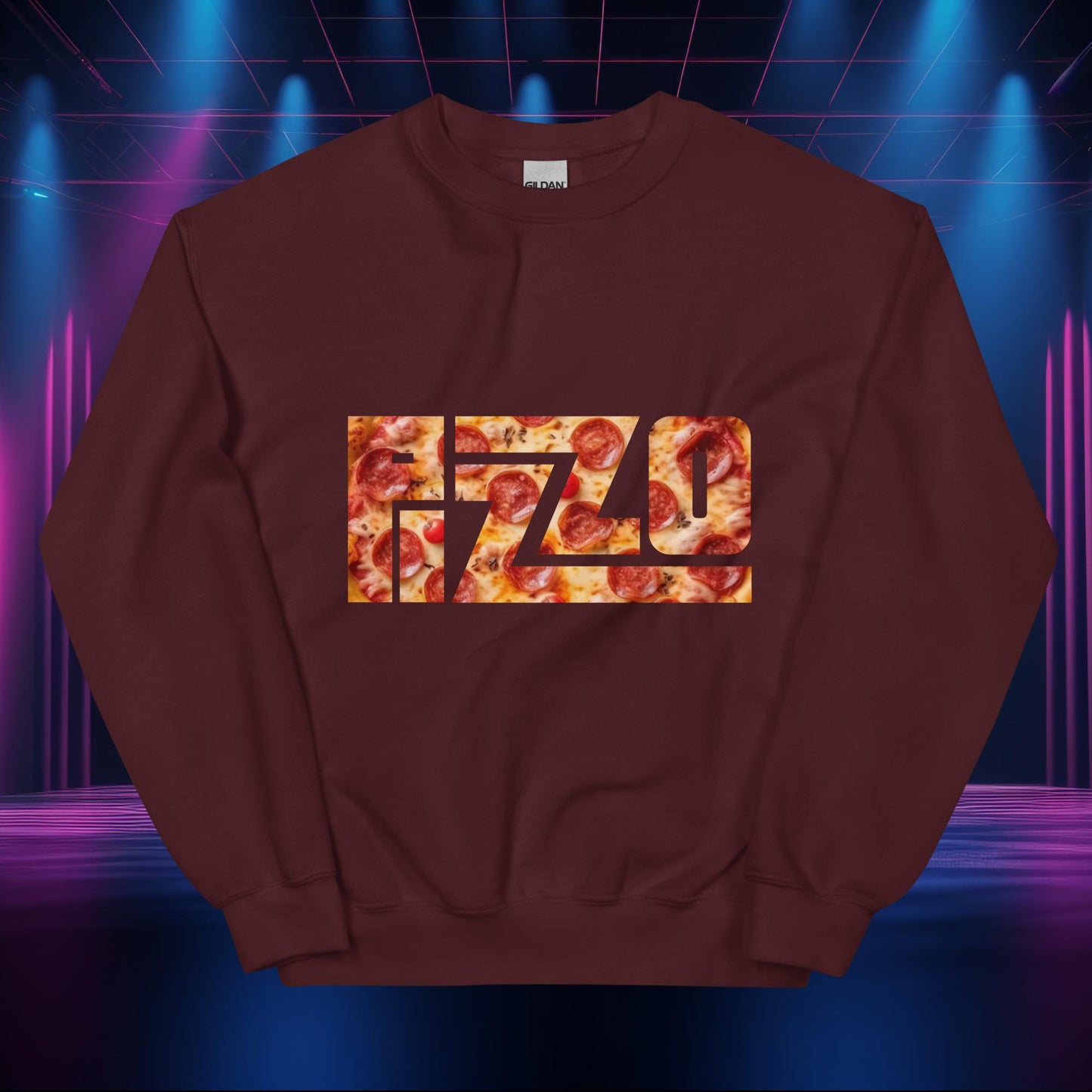 Pizzo Logo Lizzo Pizza Lizzo Merch Lizzo Gift Body Positivity Body empowerment Lizzo Unisex Sweatshirt Maroon Sweatshirts Lizzo Music Next Cult Brand