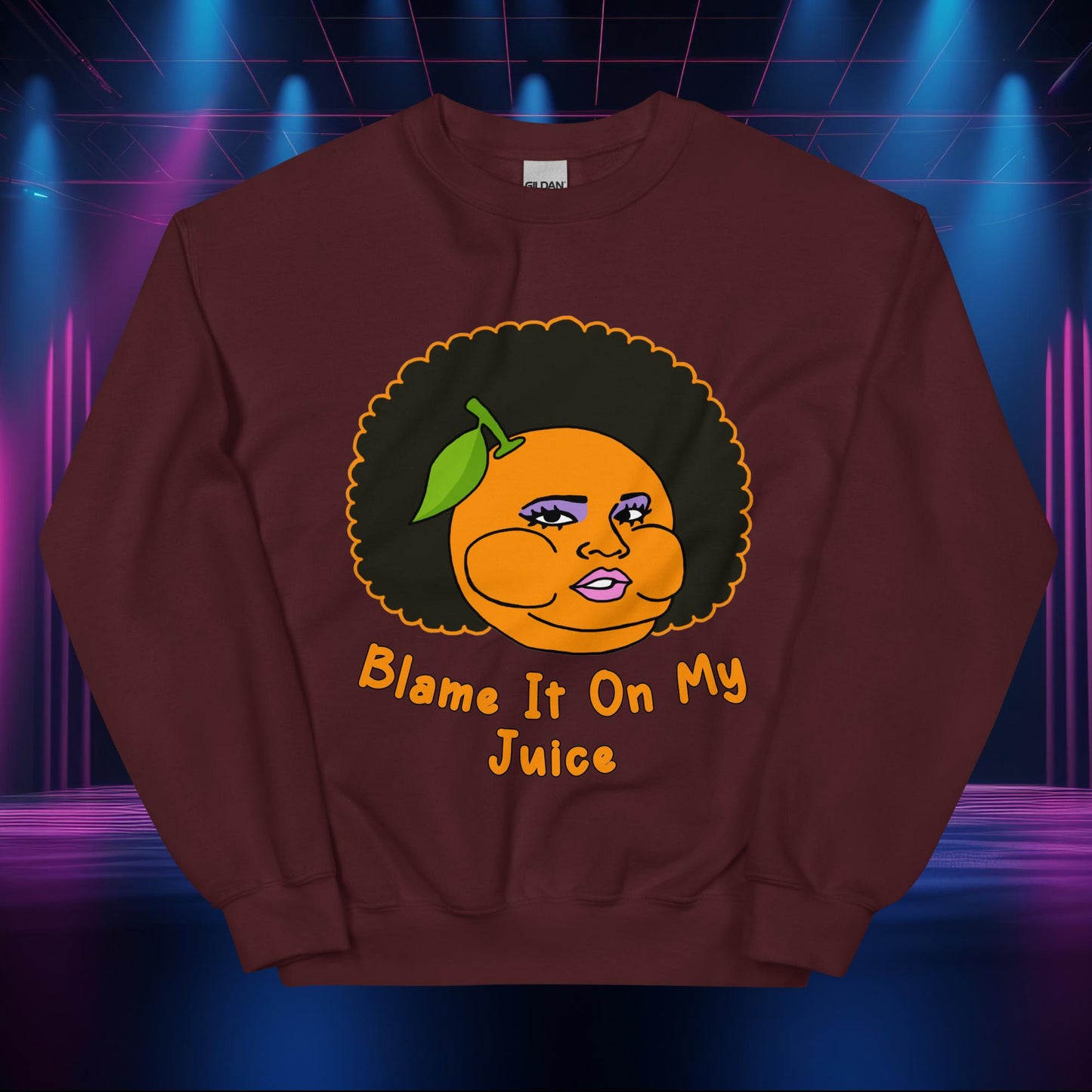 Blame It On My Juice Lizzo Special Tour Lizzo Merch Lizzo Gift Lizzo Song Lyrics Lizzo Unisex Sweatshirt Maroon Sweatshirts Lizzo Music Next Cult Brand