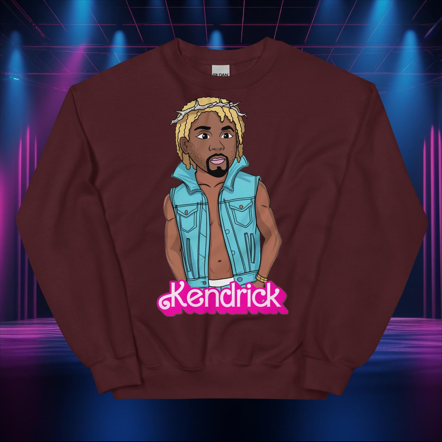 Kendrick Ken Ryan Gosling Barbie Hip Hop Rap Kendrick Lamar Unisex Sweatshirt Maroon Sweatshirts Barbie Ken Kendrick Lamar Movies Music Next Cult Brand